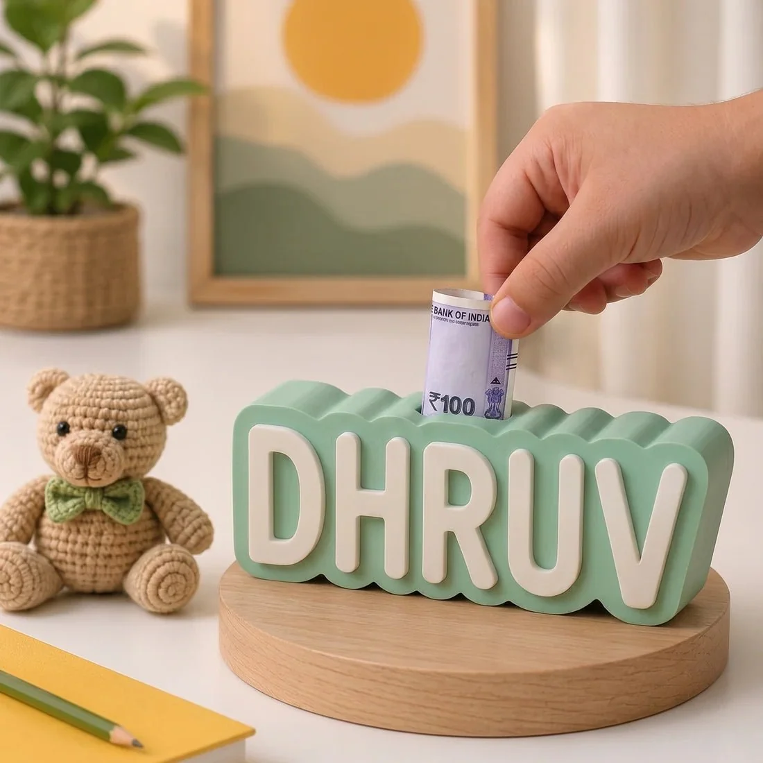 Personalised 3D Printed Piggy Bank with Name - Image 14