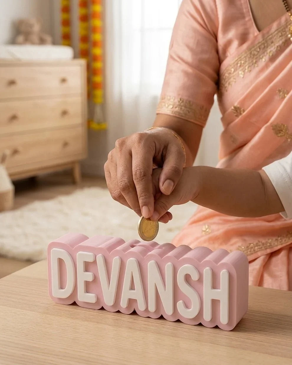 Personalised 3D Printed Piggy Bank with Name - Image 7