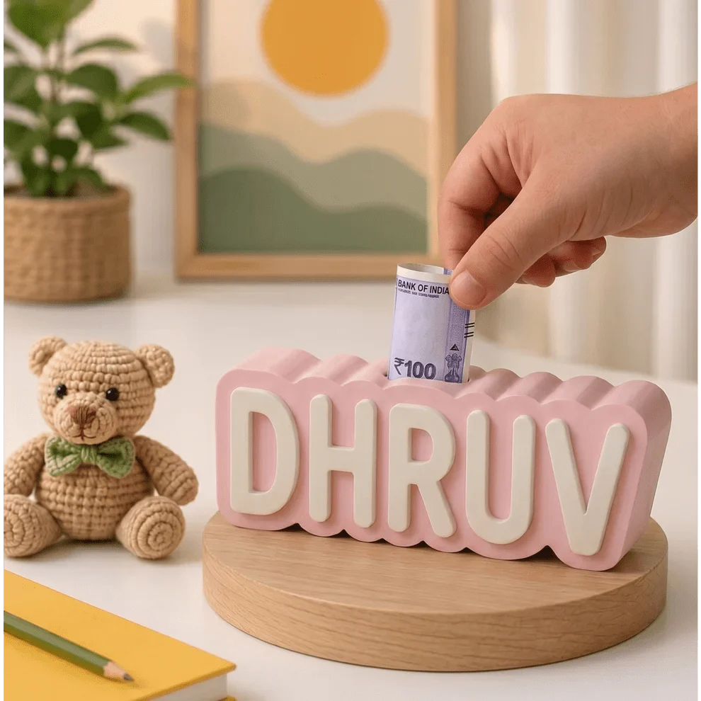 Personalised 3D Printed Piggy Bank with Name - Image 8