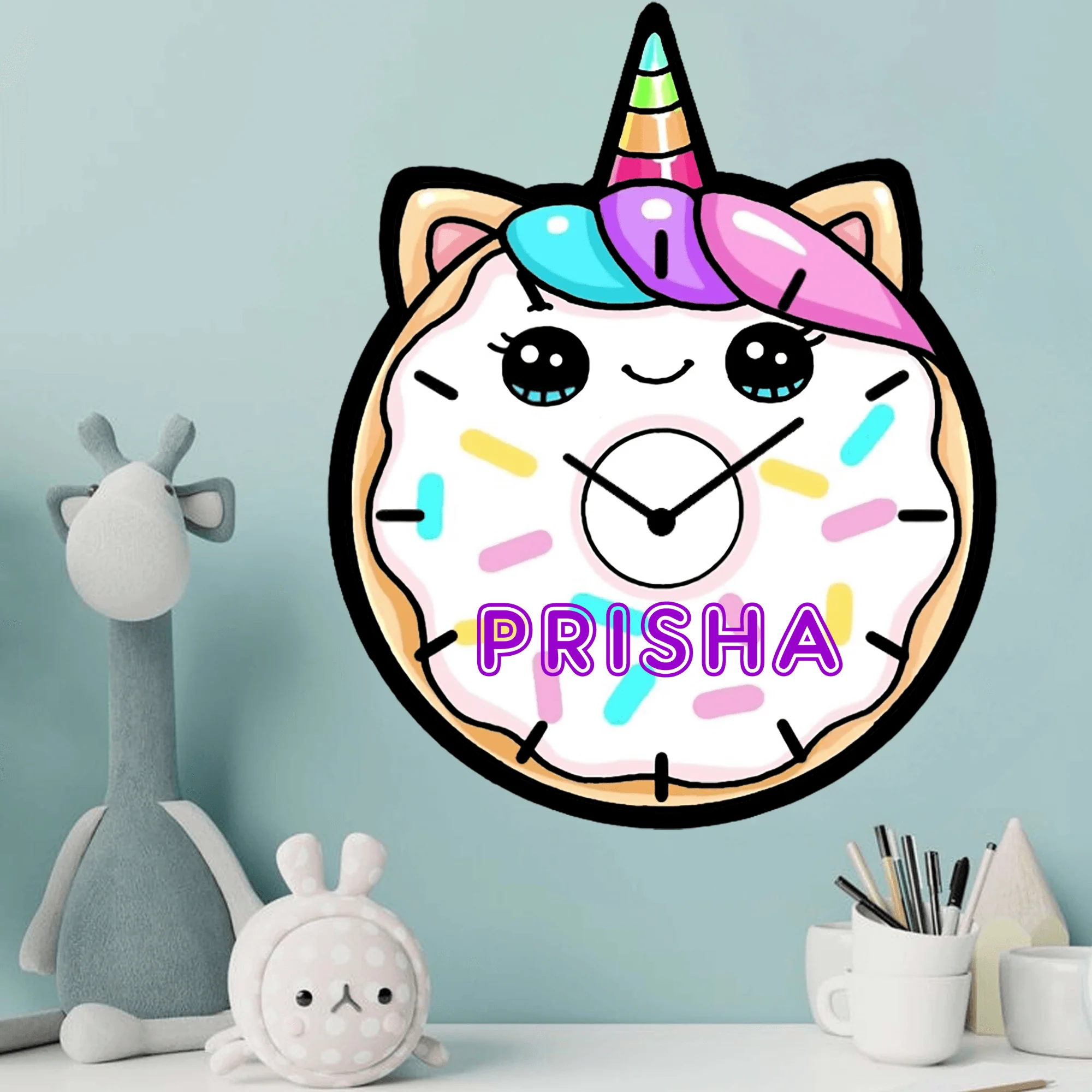 Personalised Acrylic Wall Clock - Uniclock Theme - Image 2
