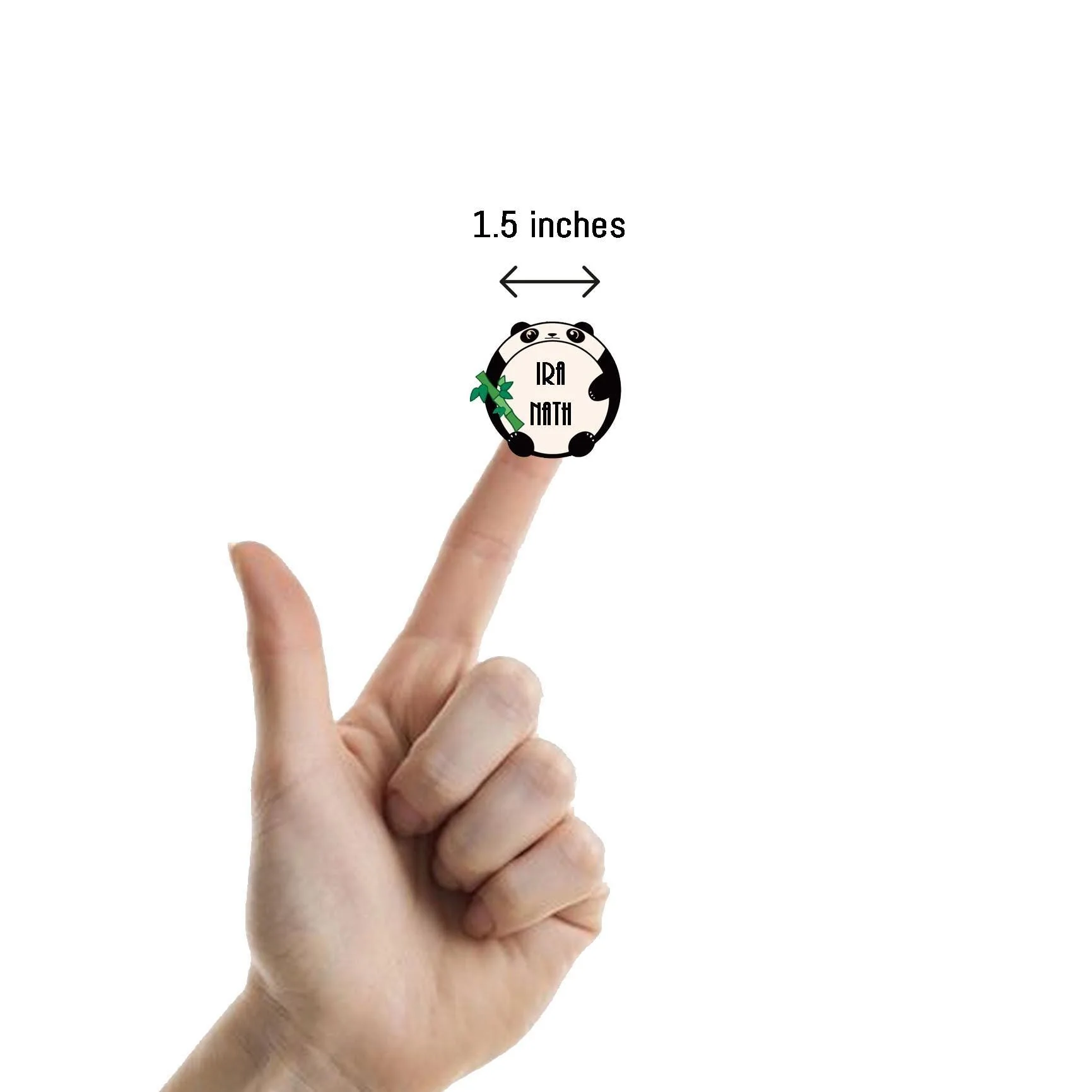 Waterproof Personalised Custom Shape Stickers - Panda Shape - Set of 25 - Image 5