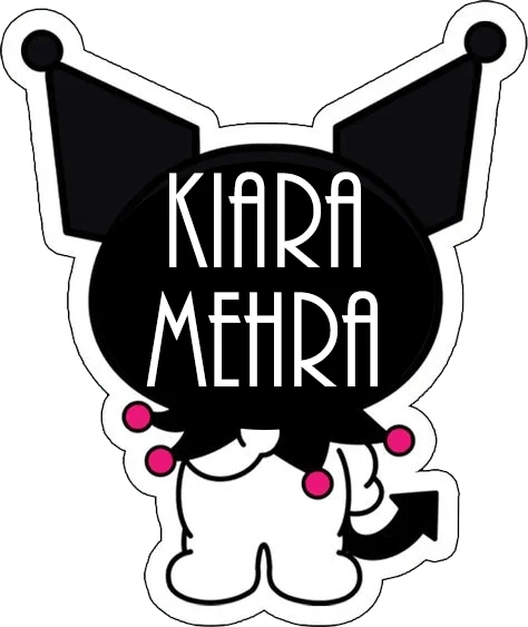 Waterproof Personalised Custom Shape Stickers - Kuromi Shape