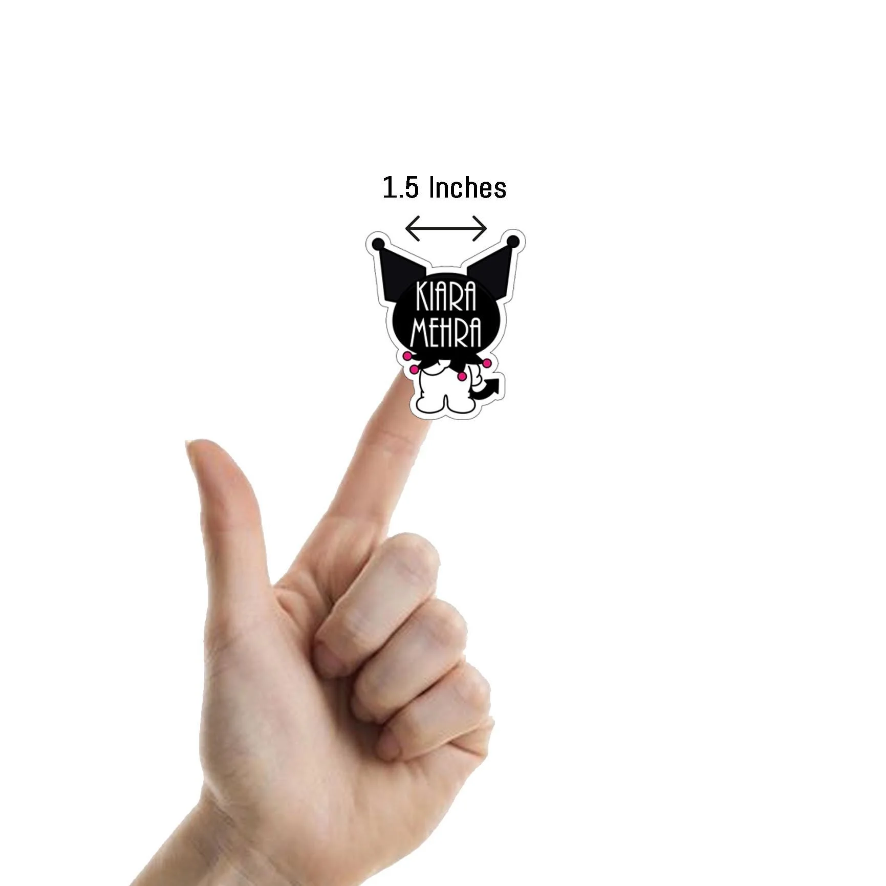 Waterproof Personalised Custom Shape Stickers - Kuromi Shape - Image 4