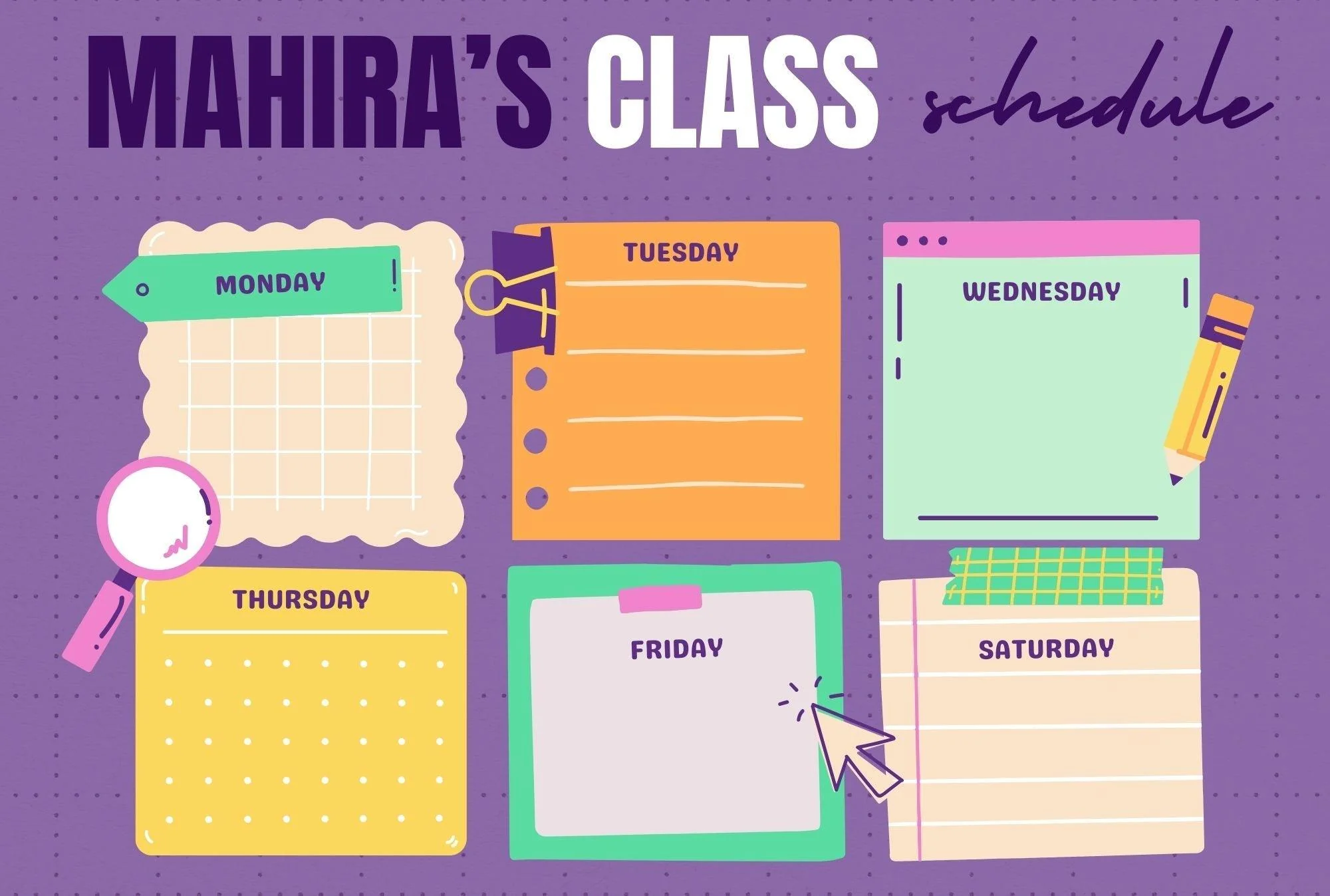 Erasable Personalised Time Table - Image 8