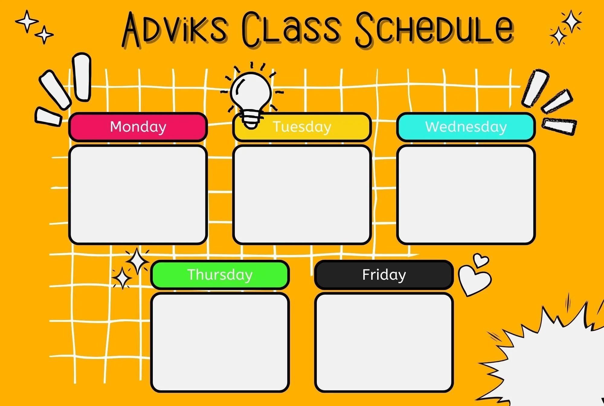 Erasable Personalised Time Table - Image 9