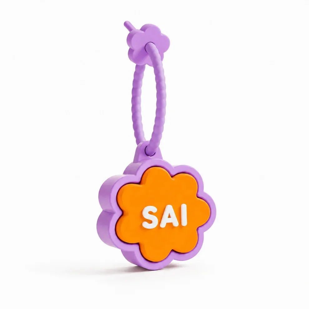 Personalised Floral Clicker Name Keychain - Image 15