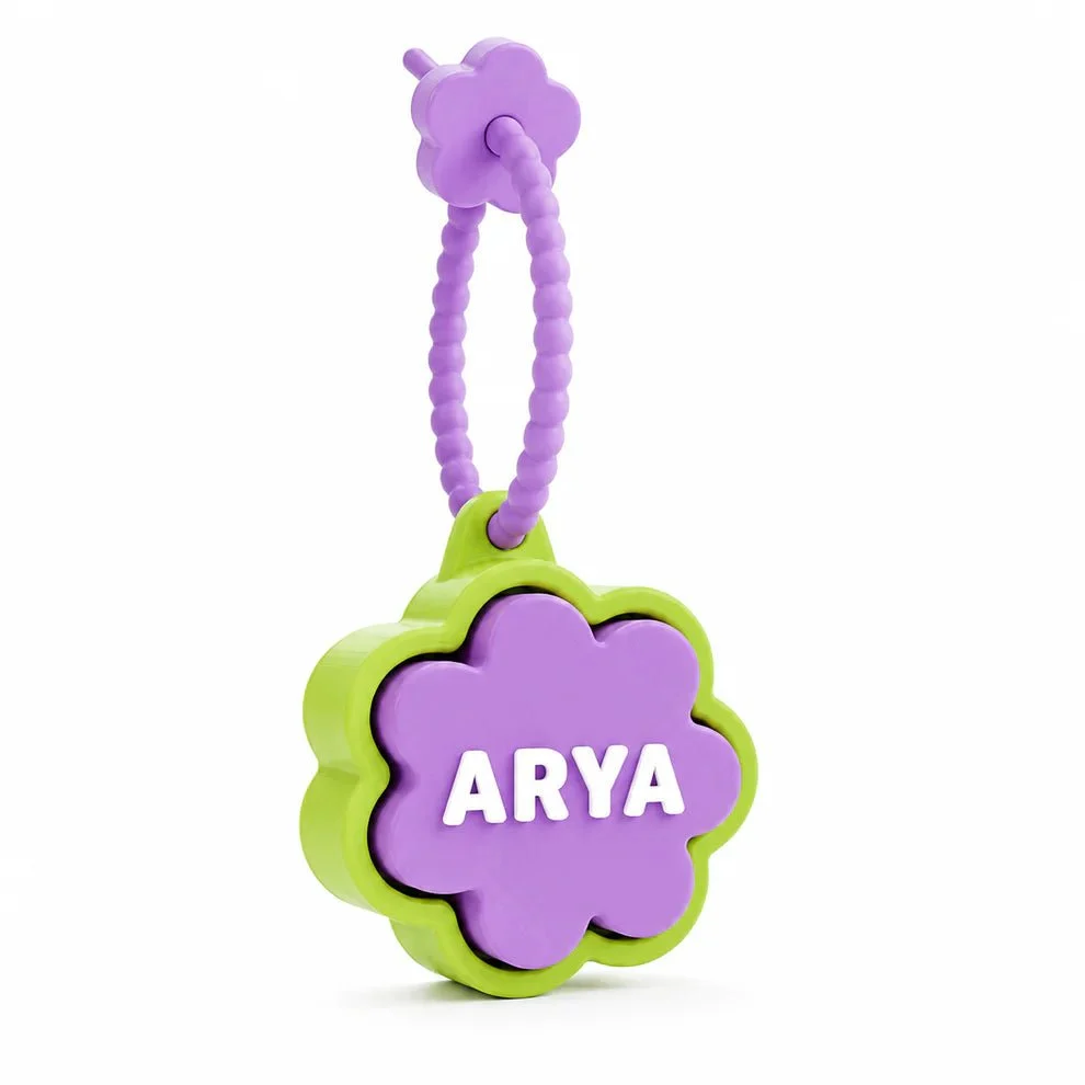 Personalised Floral Clicker Name Keychain - Image 18