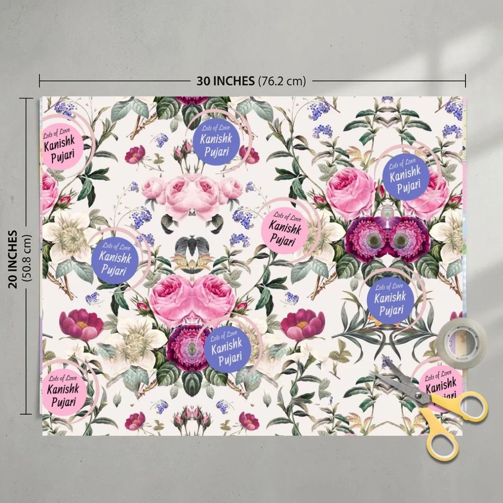 Custom Gift Wrapping Paper - Bespoke Wildflower Dream - Image 2