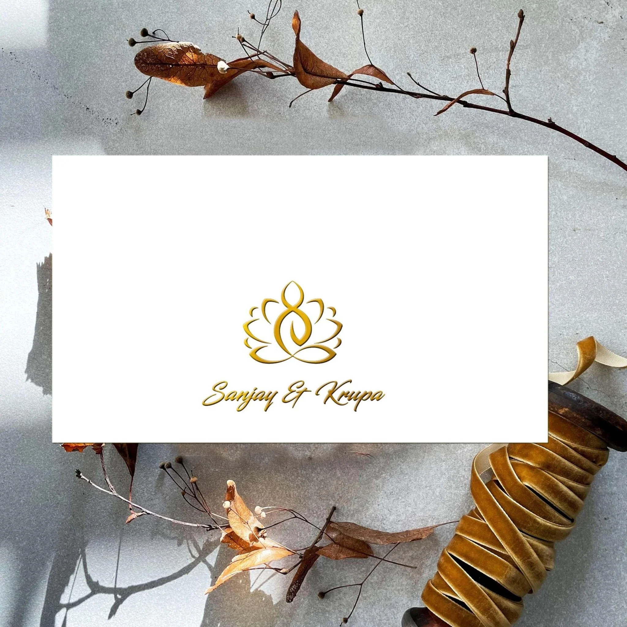 Personalised Gold Foil Note Cards - Lotus Buddha - Set of 20