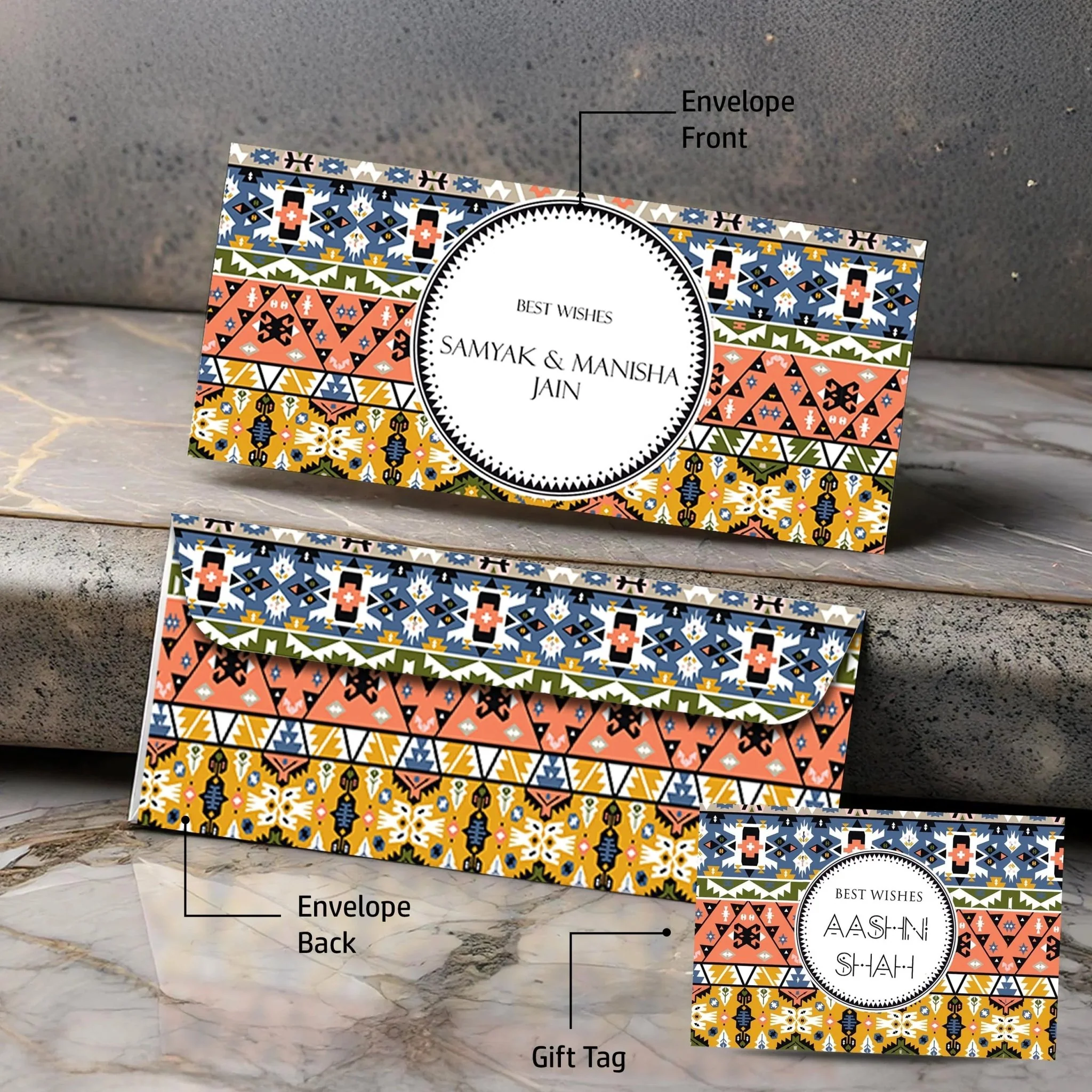 Personalised Money Envelopes - Aztec Theme - Image 5