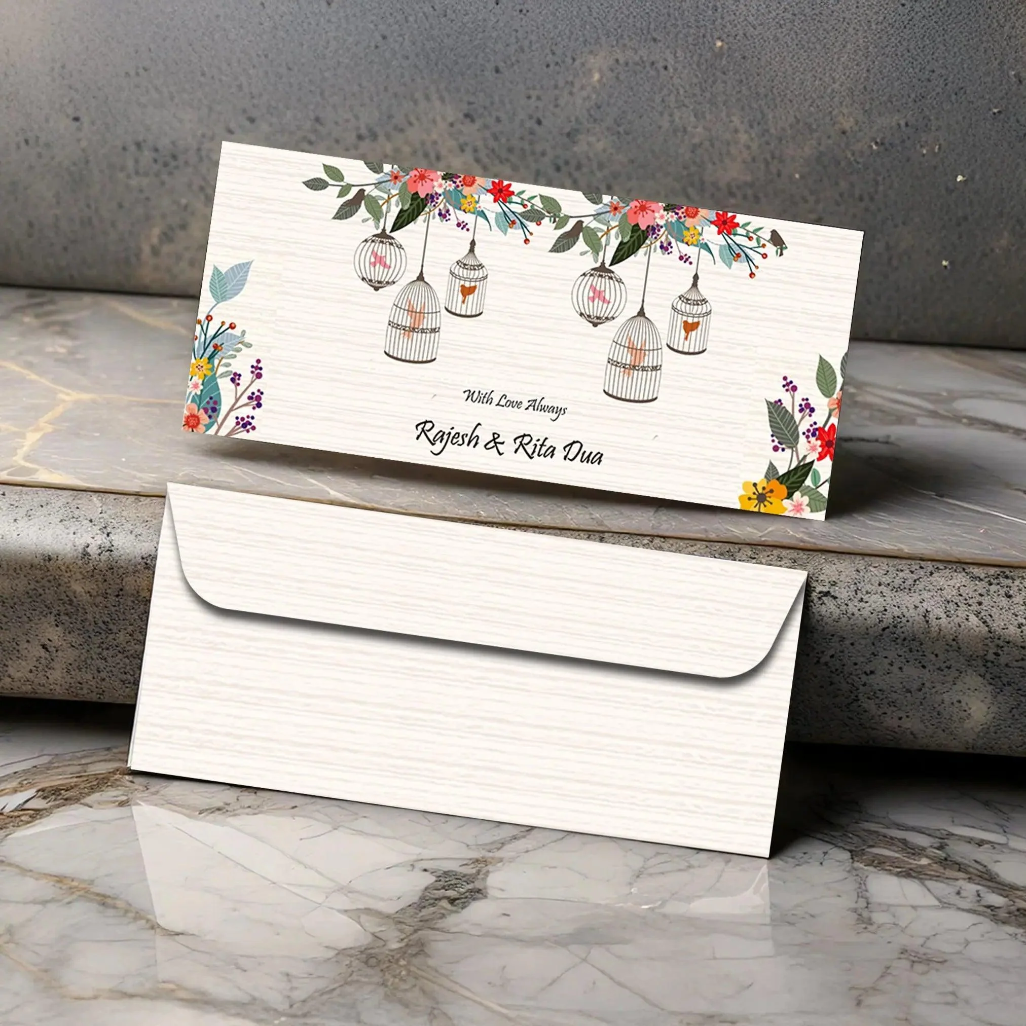 Personalised Money Envelopes - Bird Cages Theme
