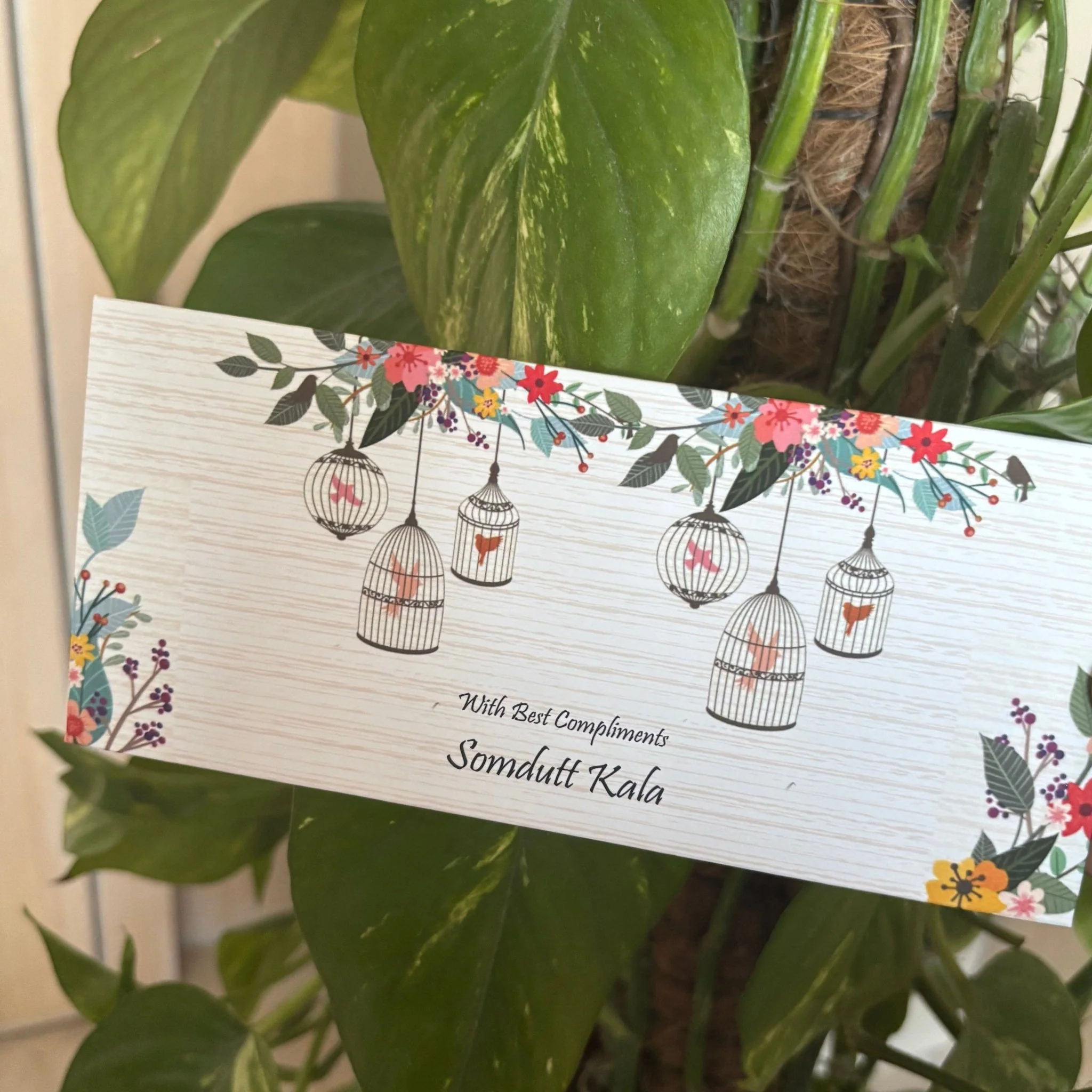 Personalised Money Envelopes - Bird Cages Theme - Image 2