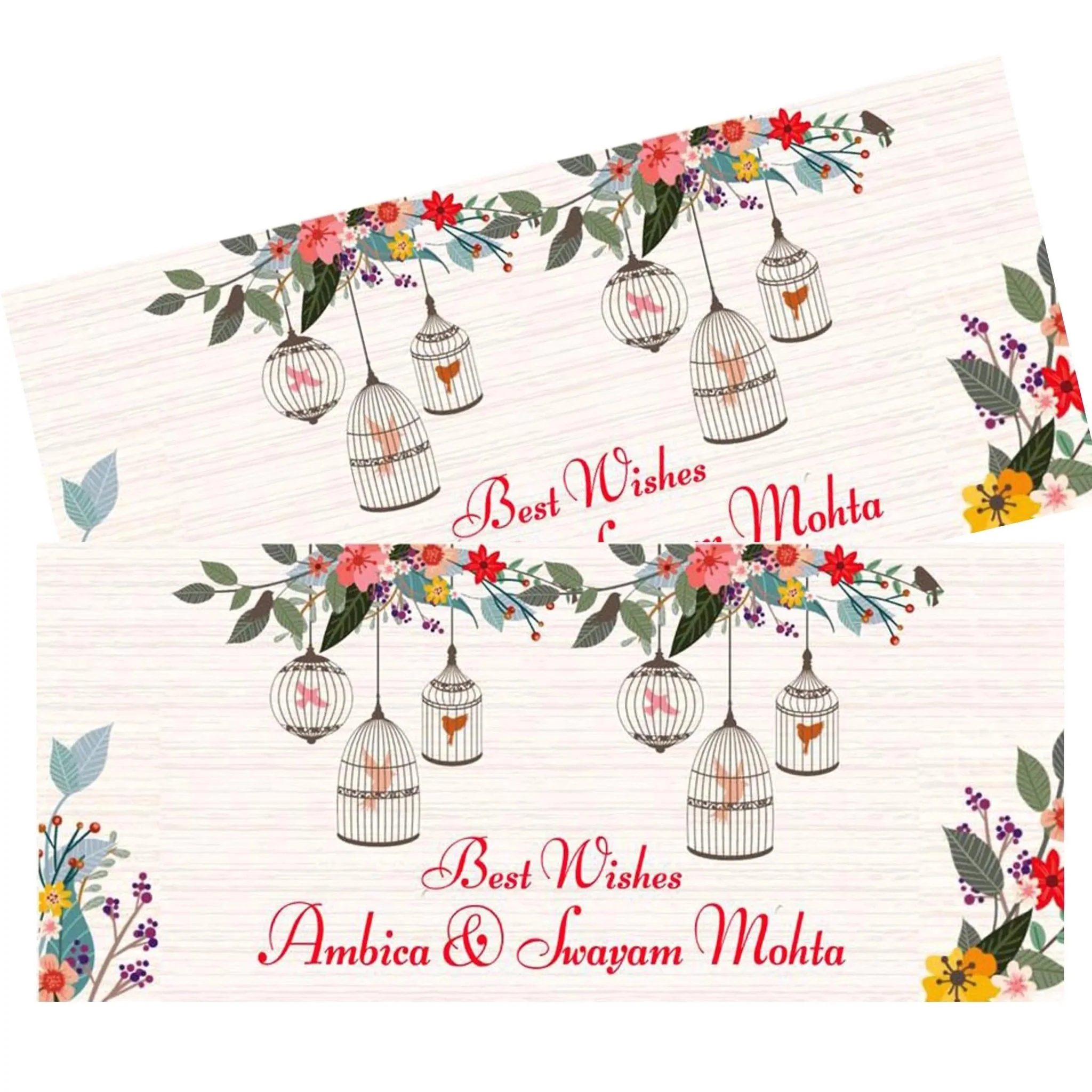 Personalised Money Envelopes - Bird Cages Theme - Image 4