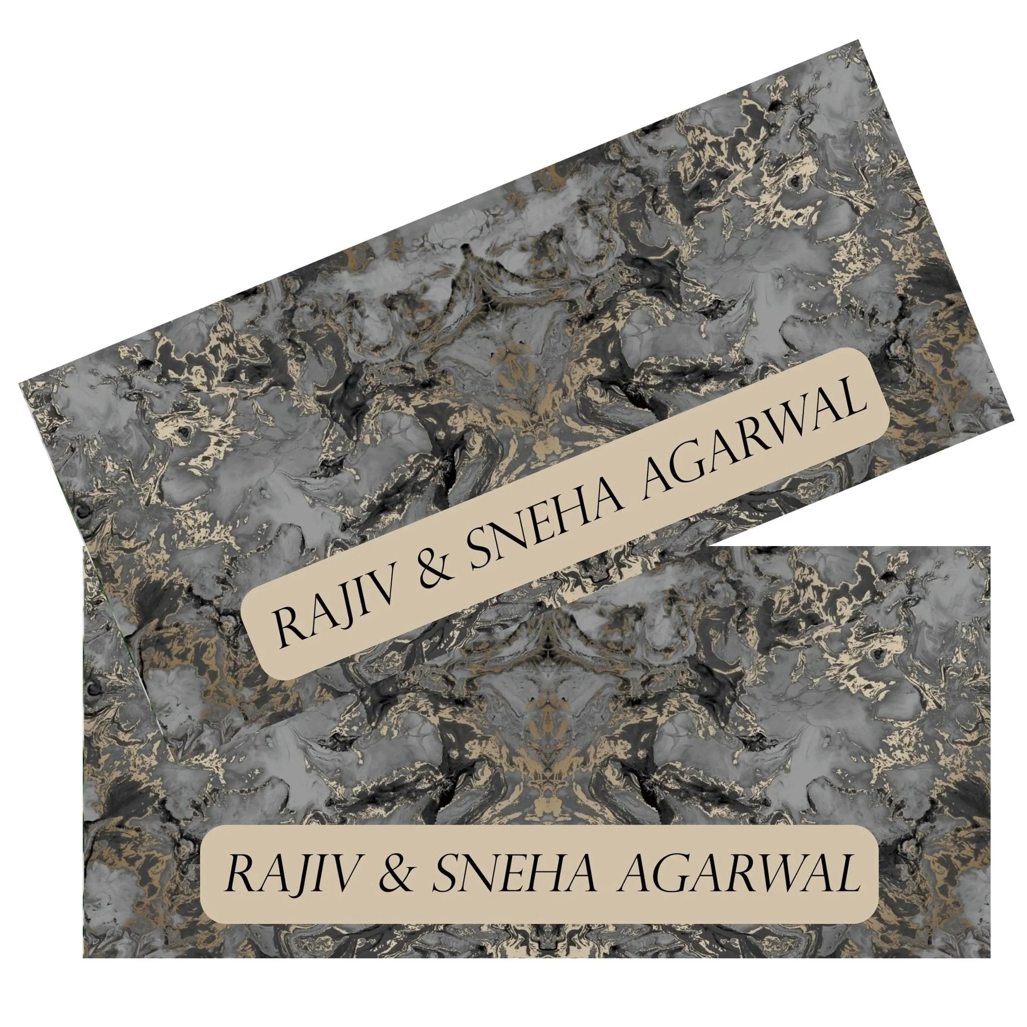 Personalised Money Envelopes - Black Marble Theme - Image 4