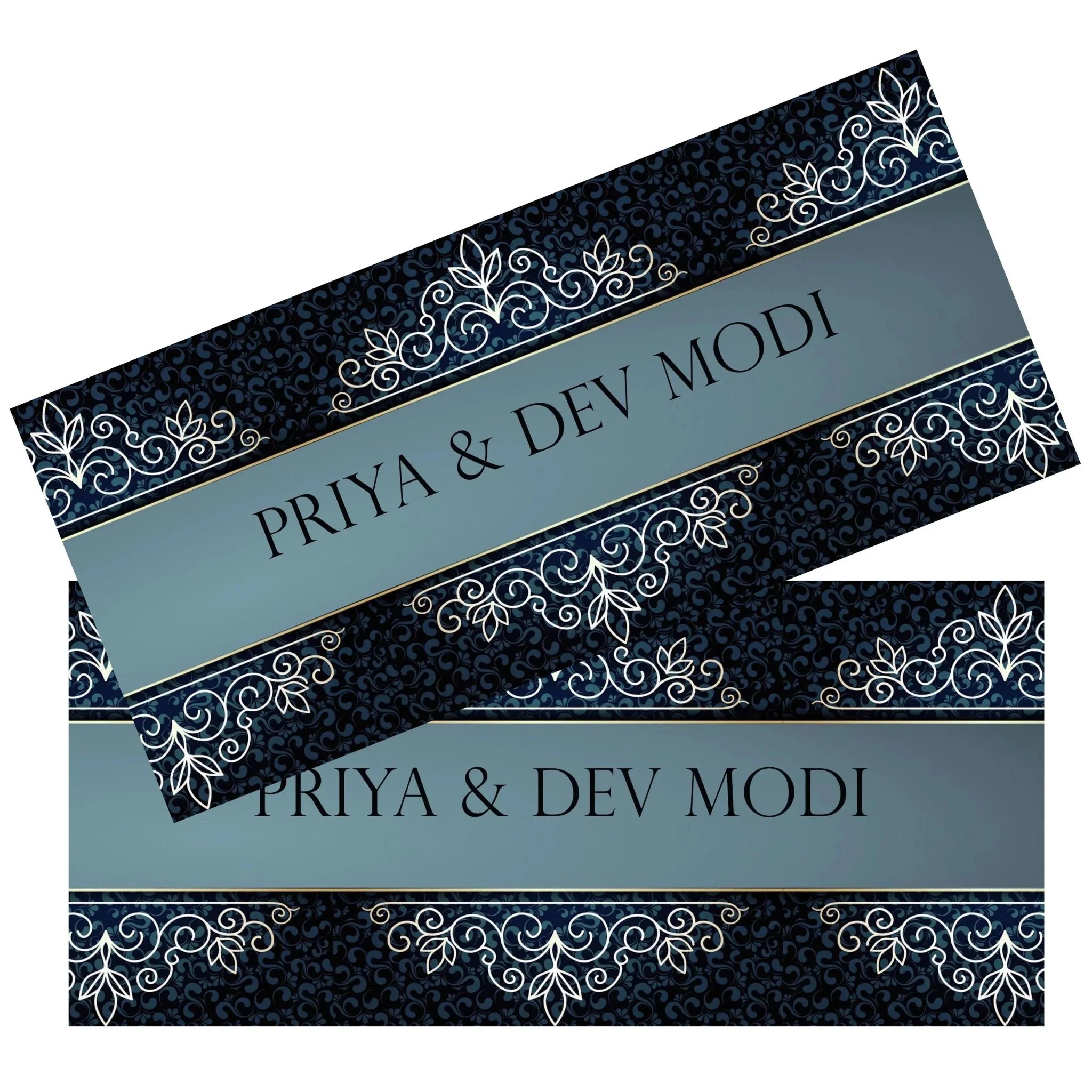Personalised Money Envelopes - Blue Motif Theme - Image 3