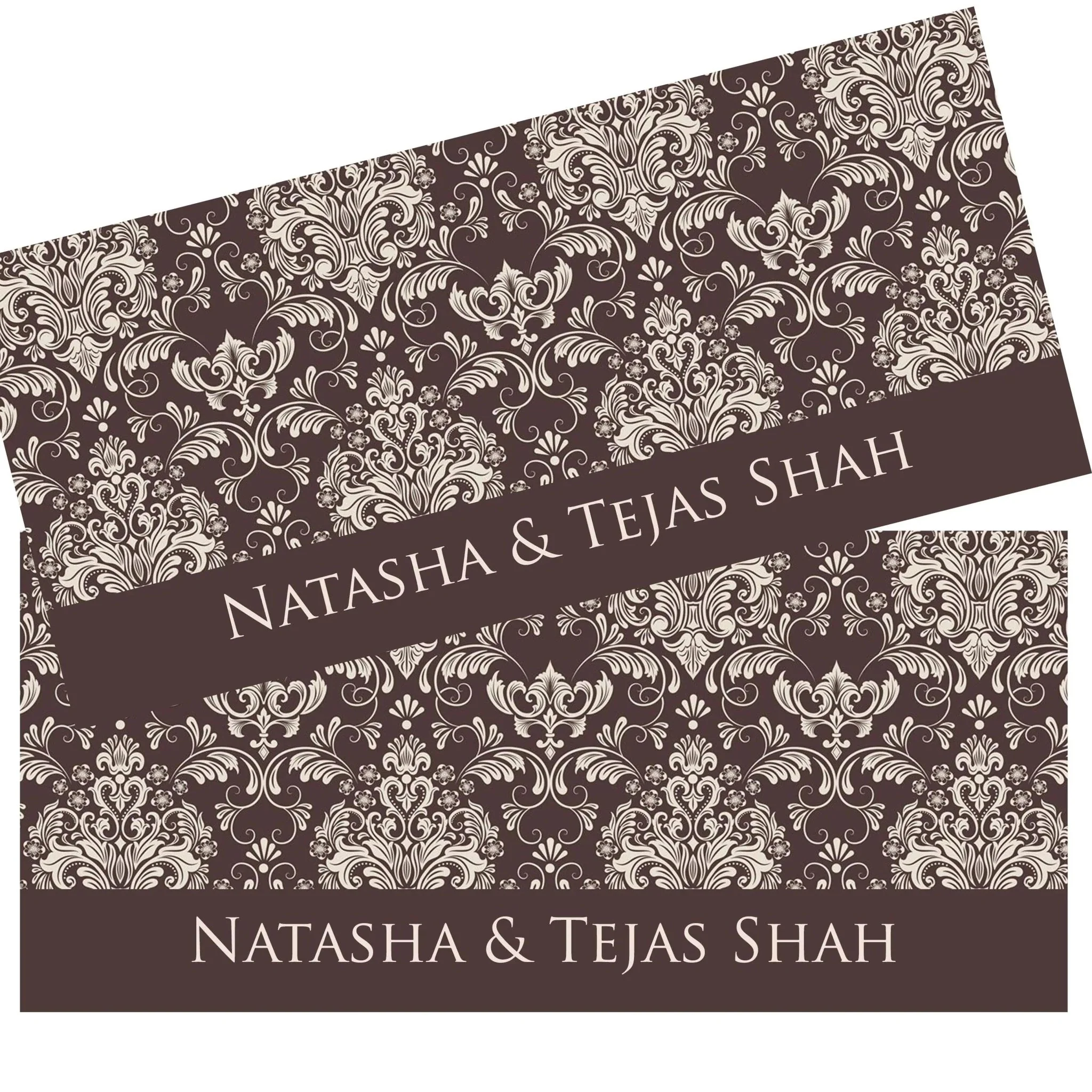 Personalised Money Envelopes - Brown Filigre Theme - Image 4