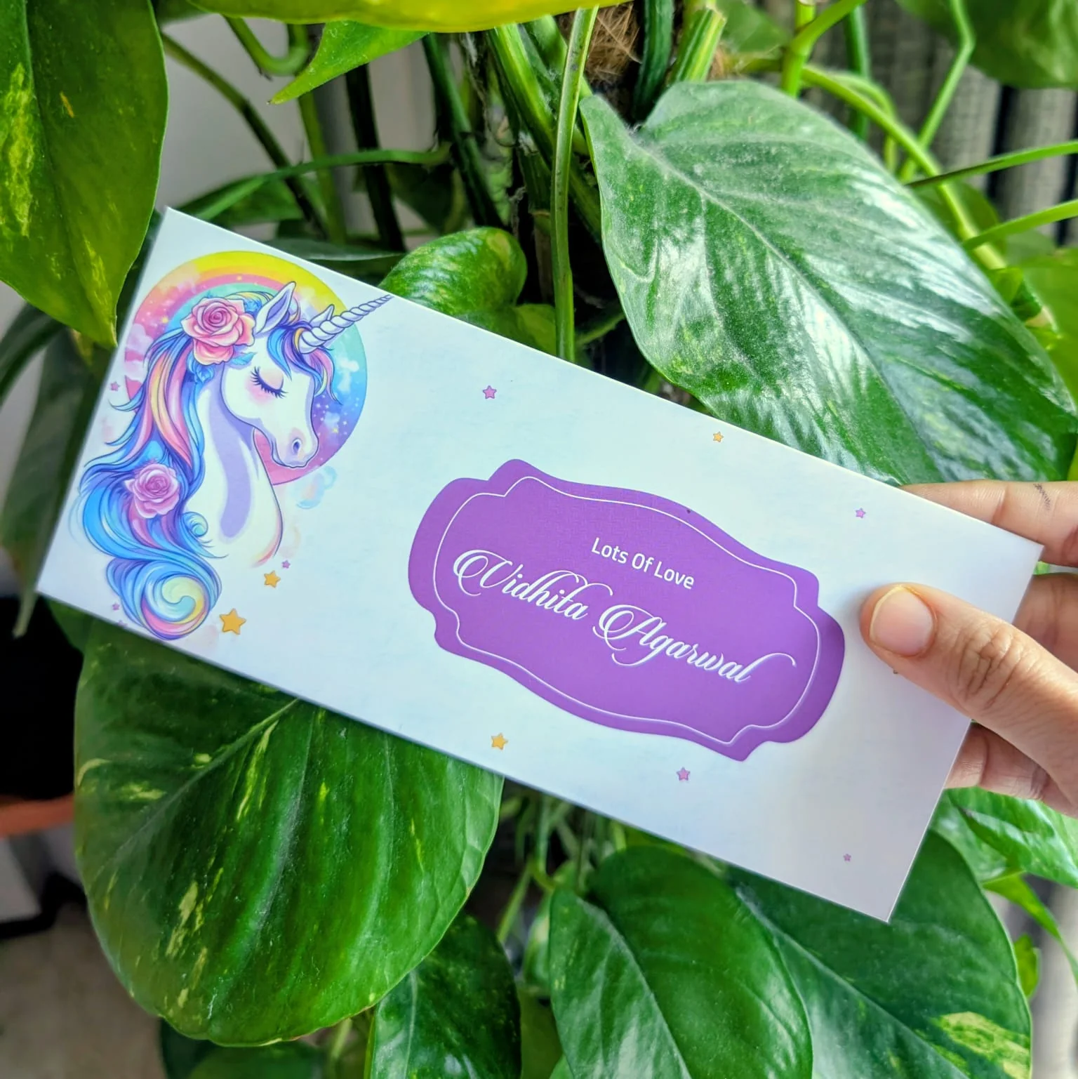 Personalised Money Envelopes - Enchanted Unicorn Design- Set of 20 - Image 2