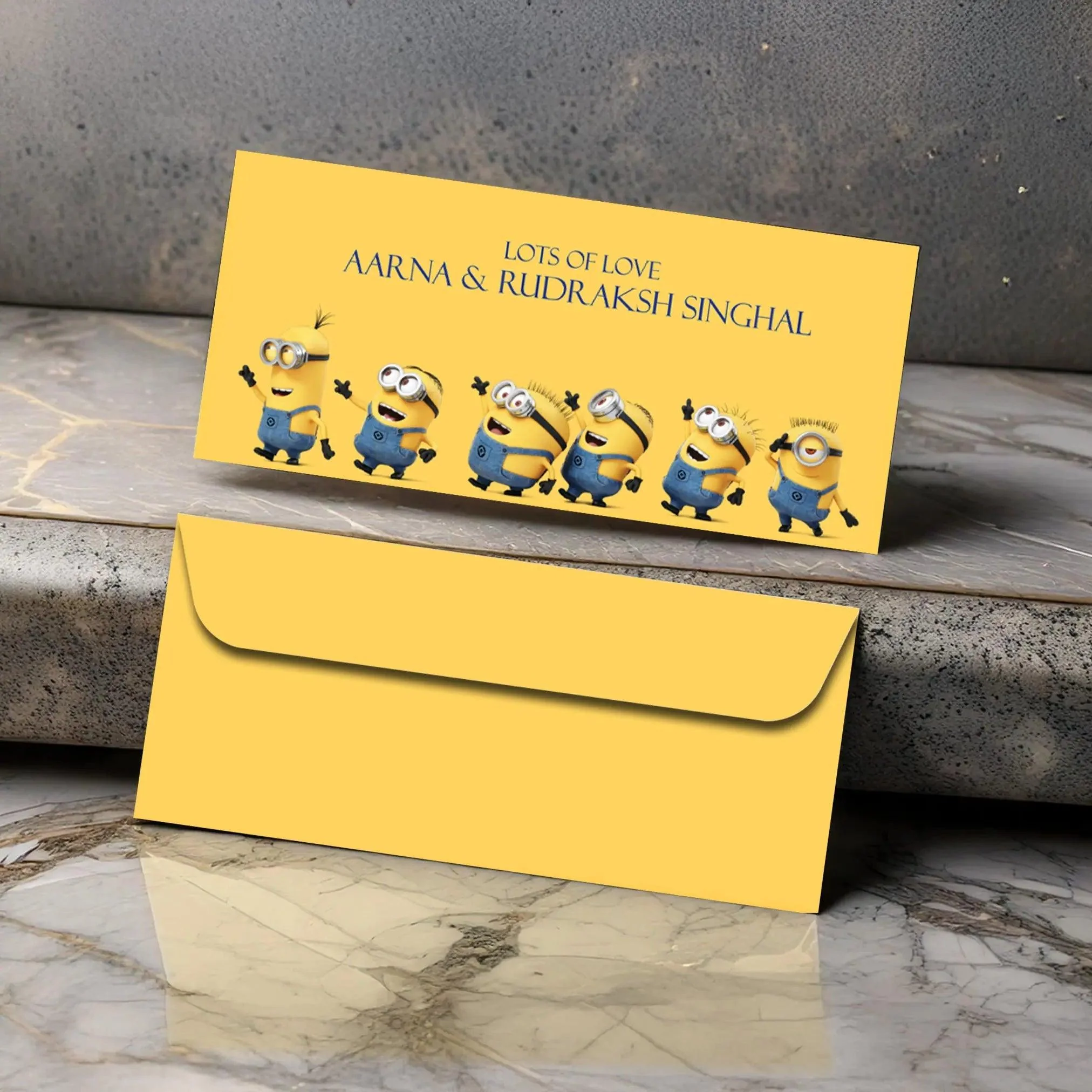 Personalised Money Envelopes - Minions Theme - Set of 20