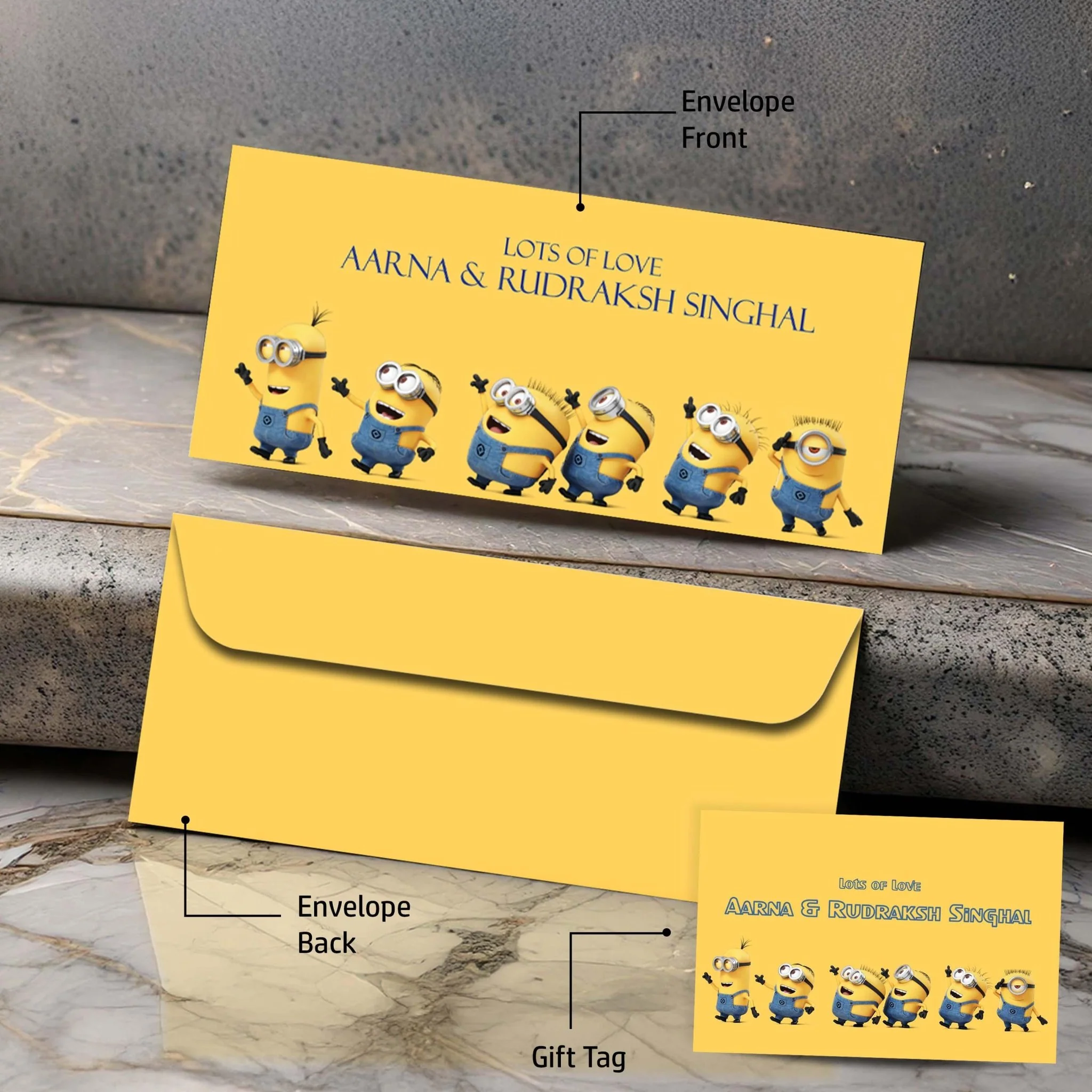 Personalised Money Envelopes - Minions Theme - Set of 20 - Image 3