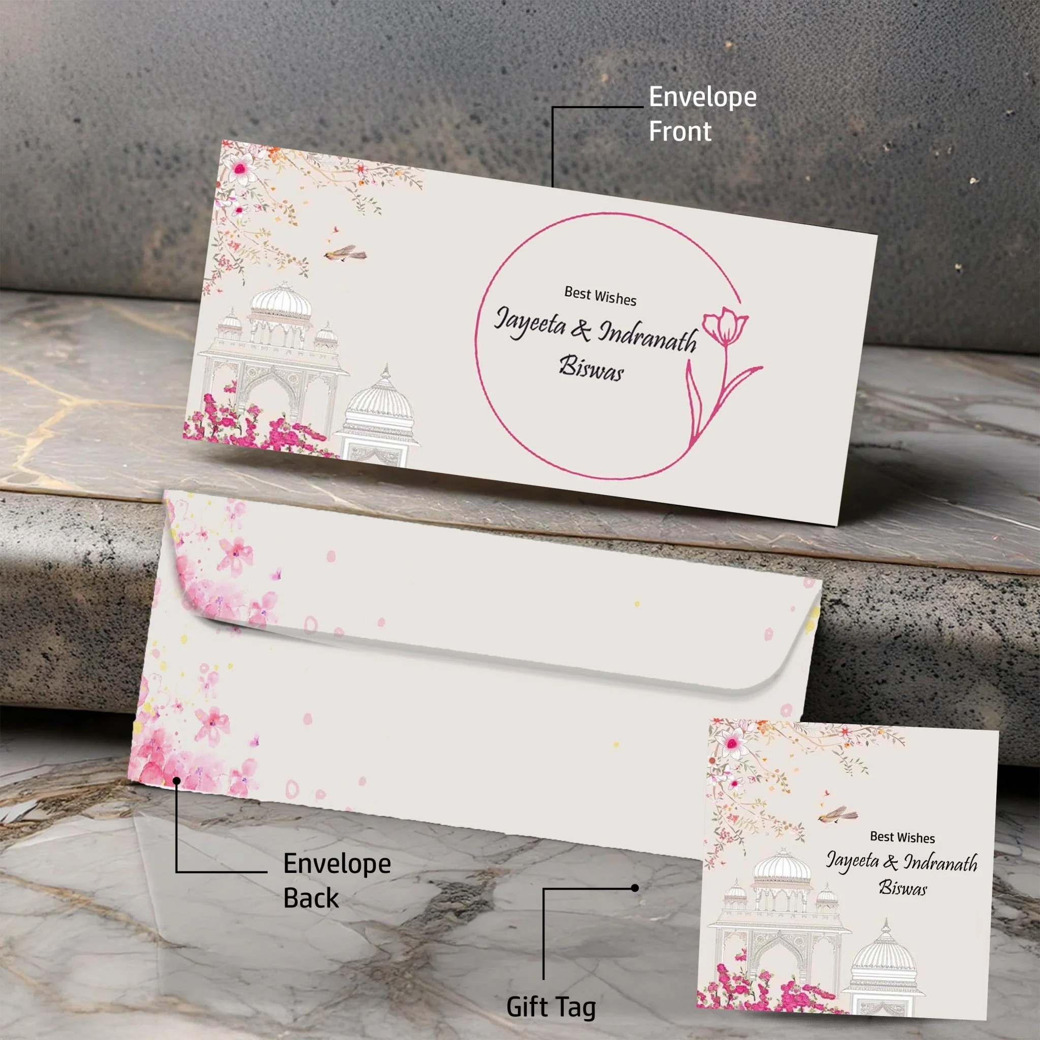 Personalised Money Envelopes - Palace In Blooms