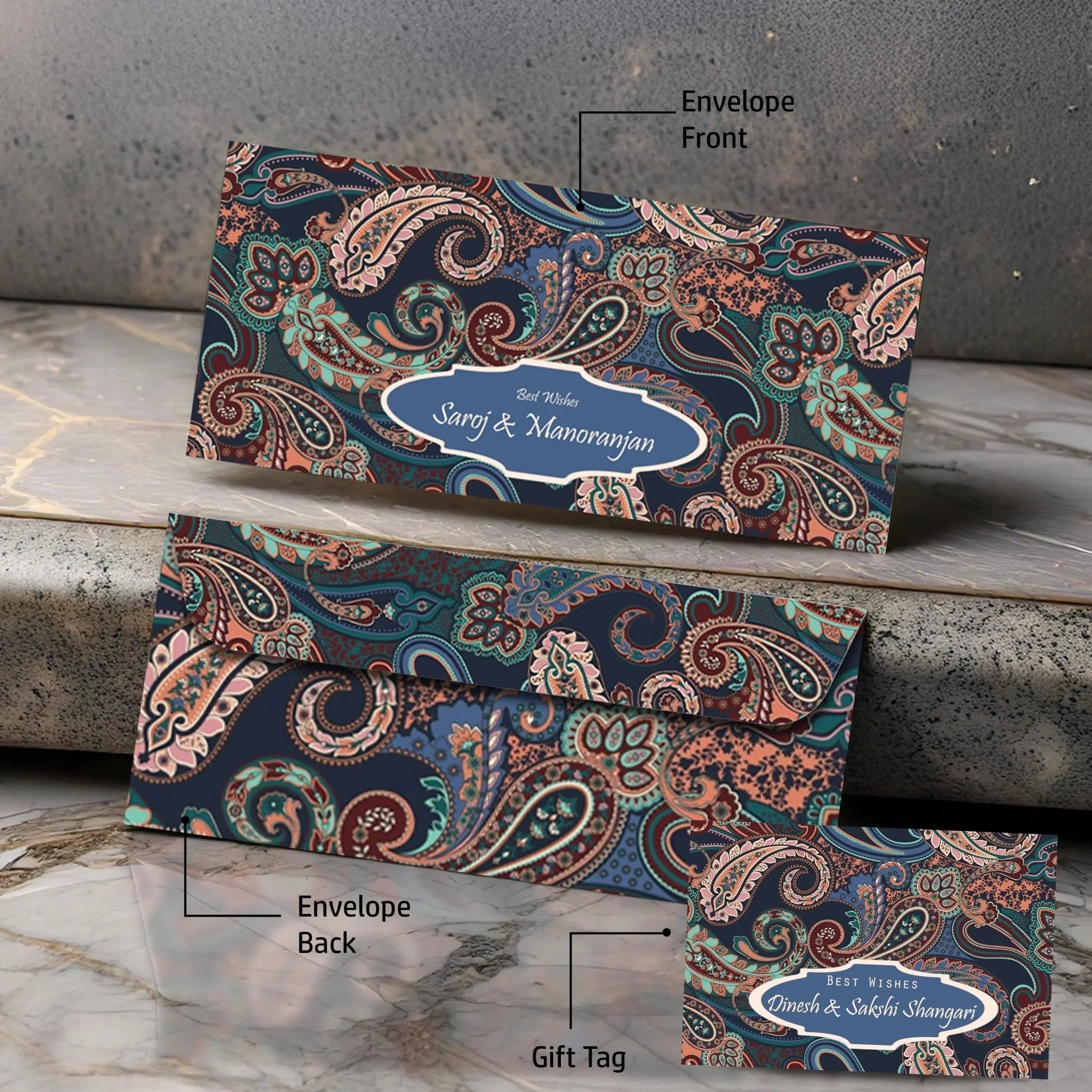 Personalised Money Envelopes - Persian Carpet Theme - Image 3