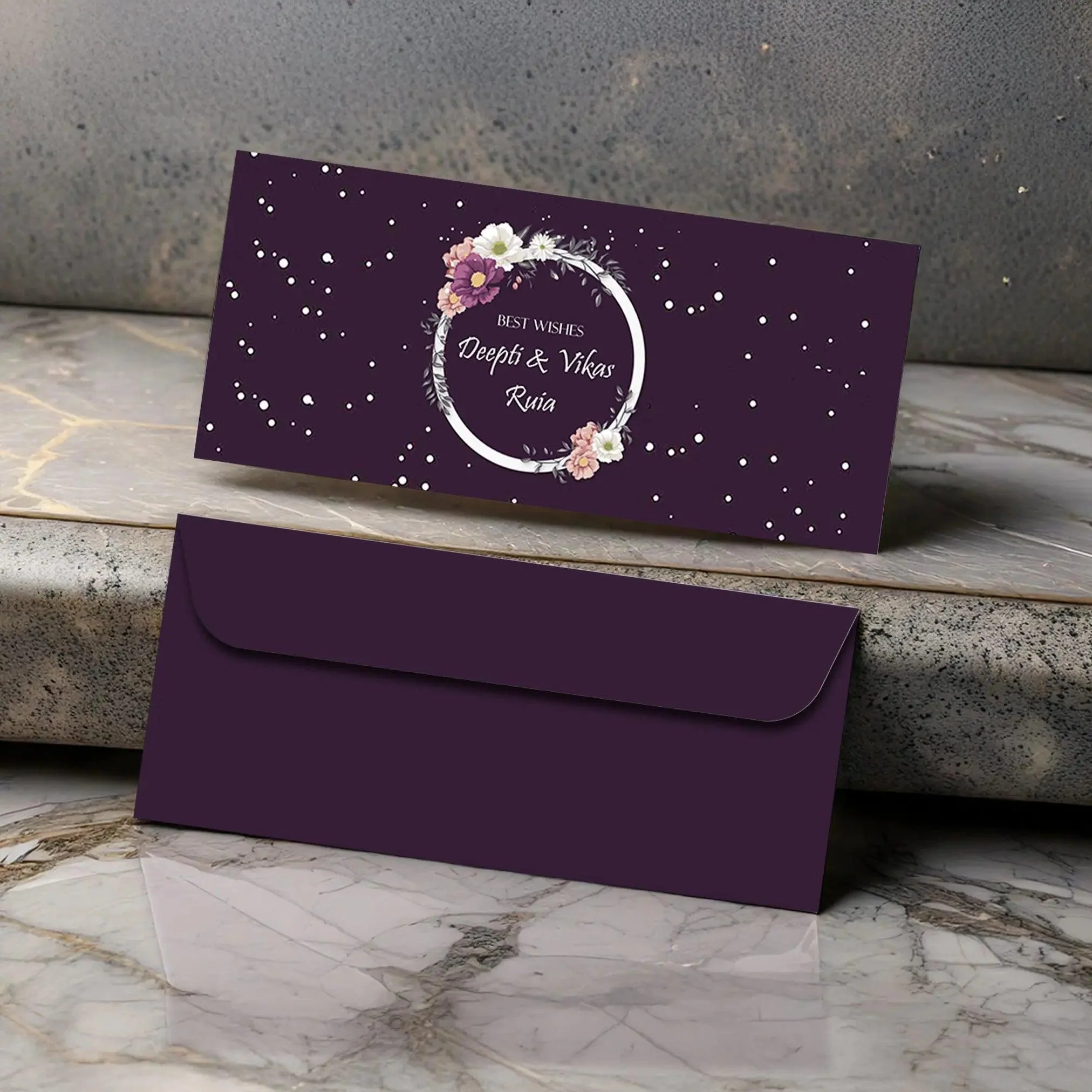 Personalised Money Envelopes - Purple Reef