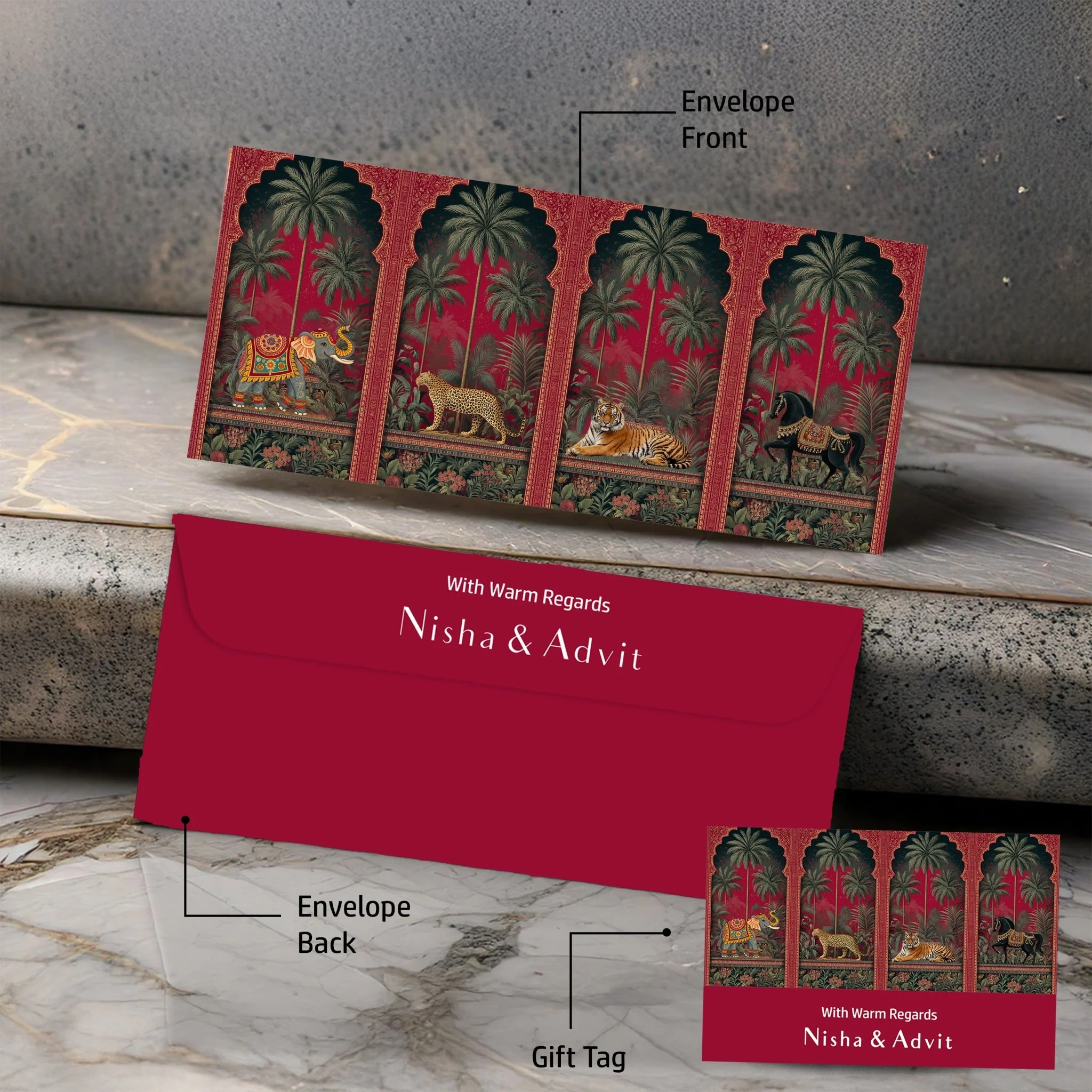Personalised Money Envelopes - Shahi Jungle Design