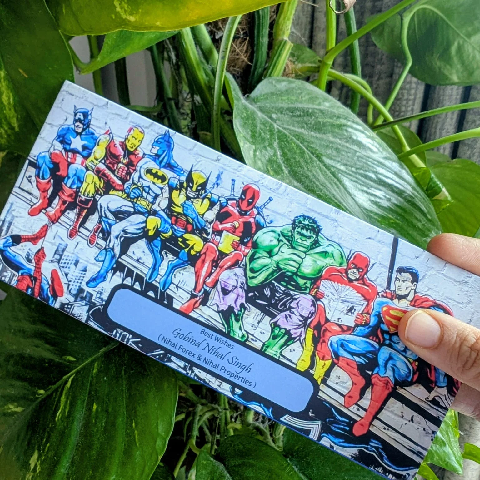 Personalised Money Envelopes - Superhero Wall Theme - Set of 20 - Image 2