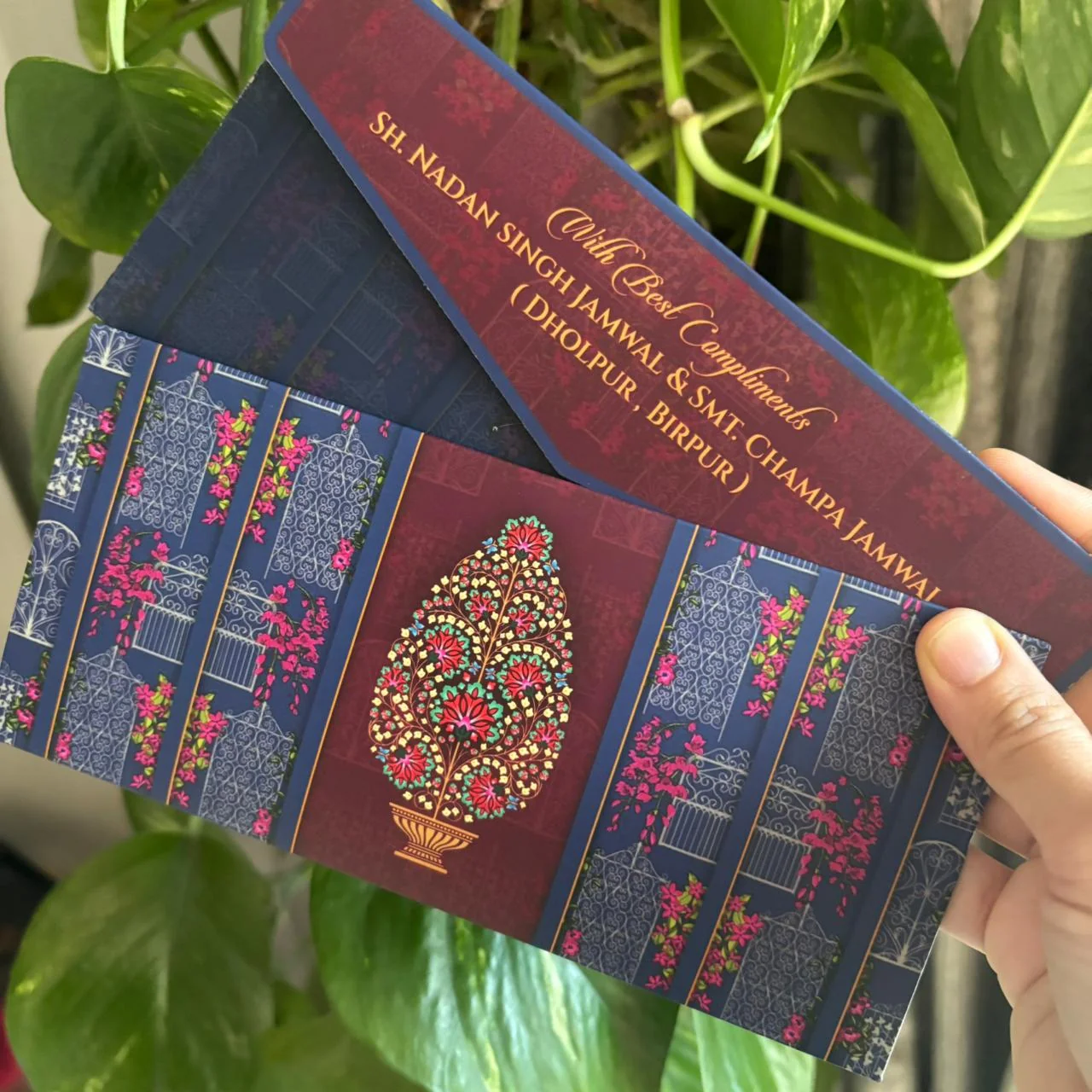 Personalised Money Envelopes - Velvet Blossom - Image 2