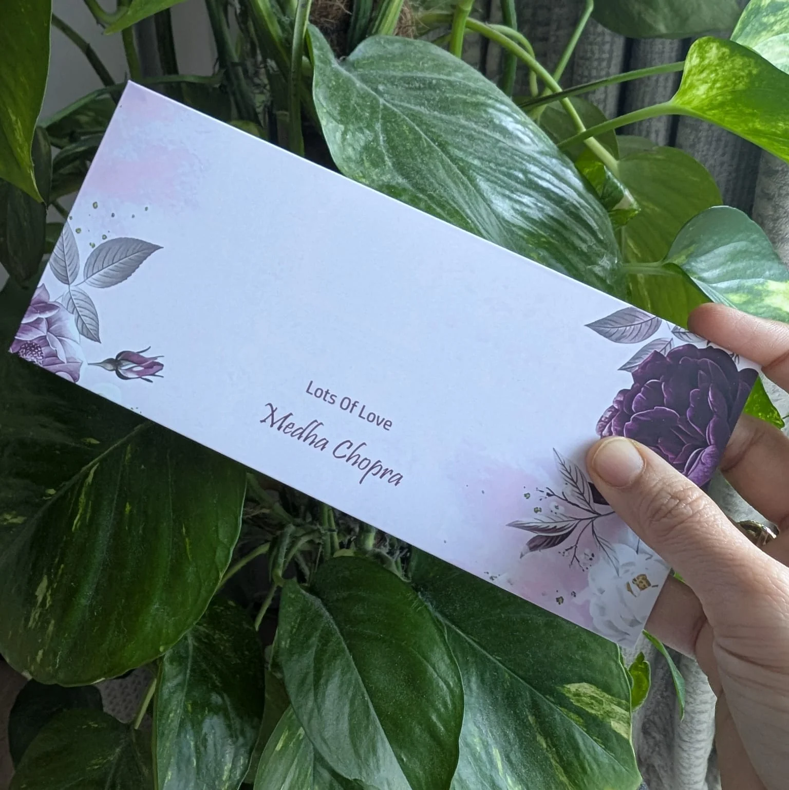 Personalised Money Envelopes - Winter Garden - Image 2