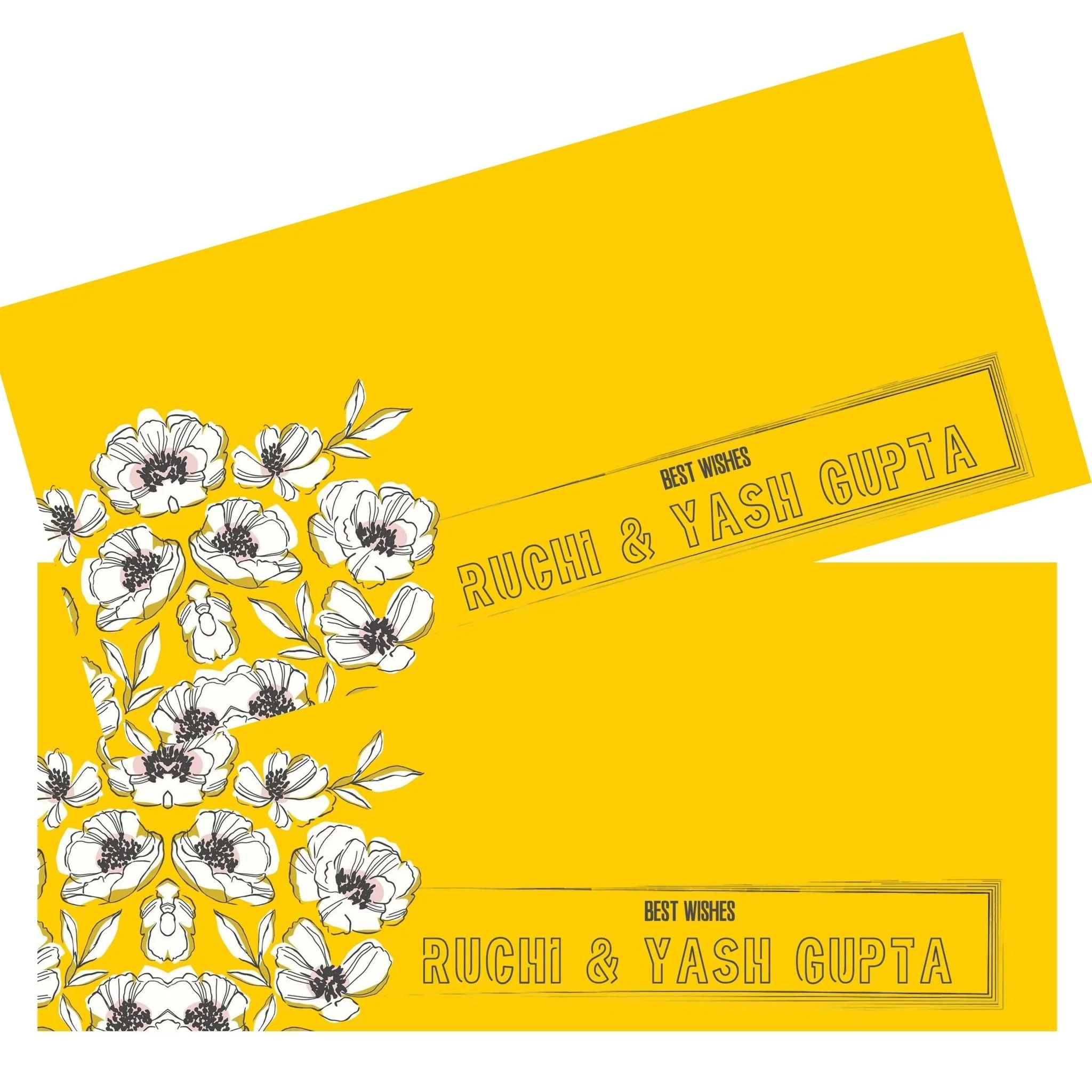 Personalised Money Envelopes - Yellow Blossom - Image 2