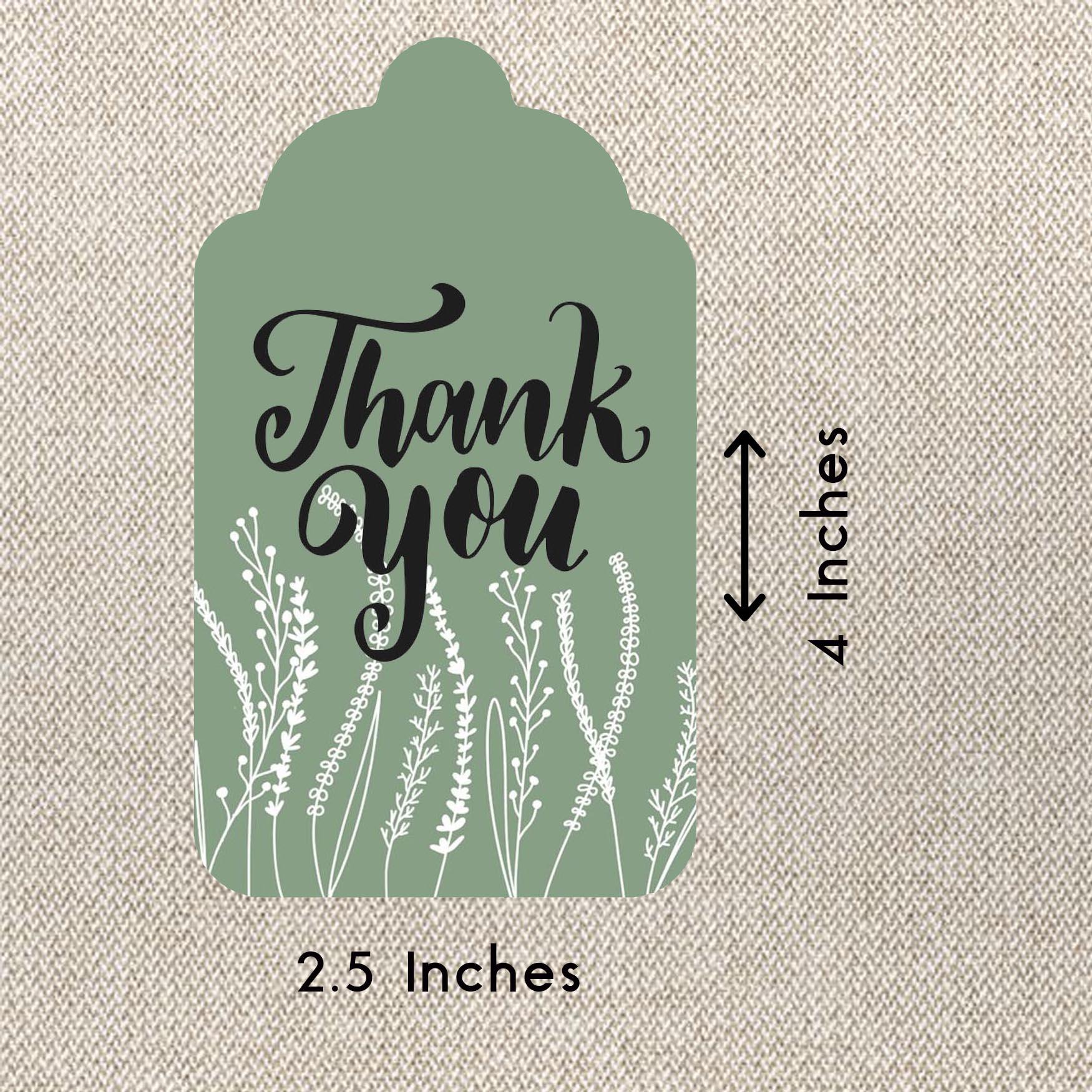 Personalised Thank You Cards - Zen In Green - Set of 15