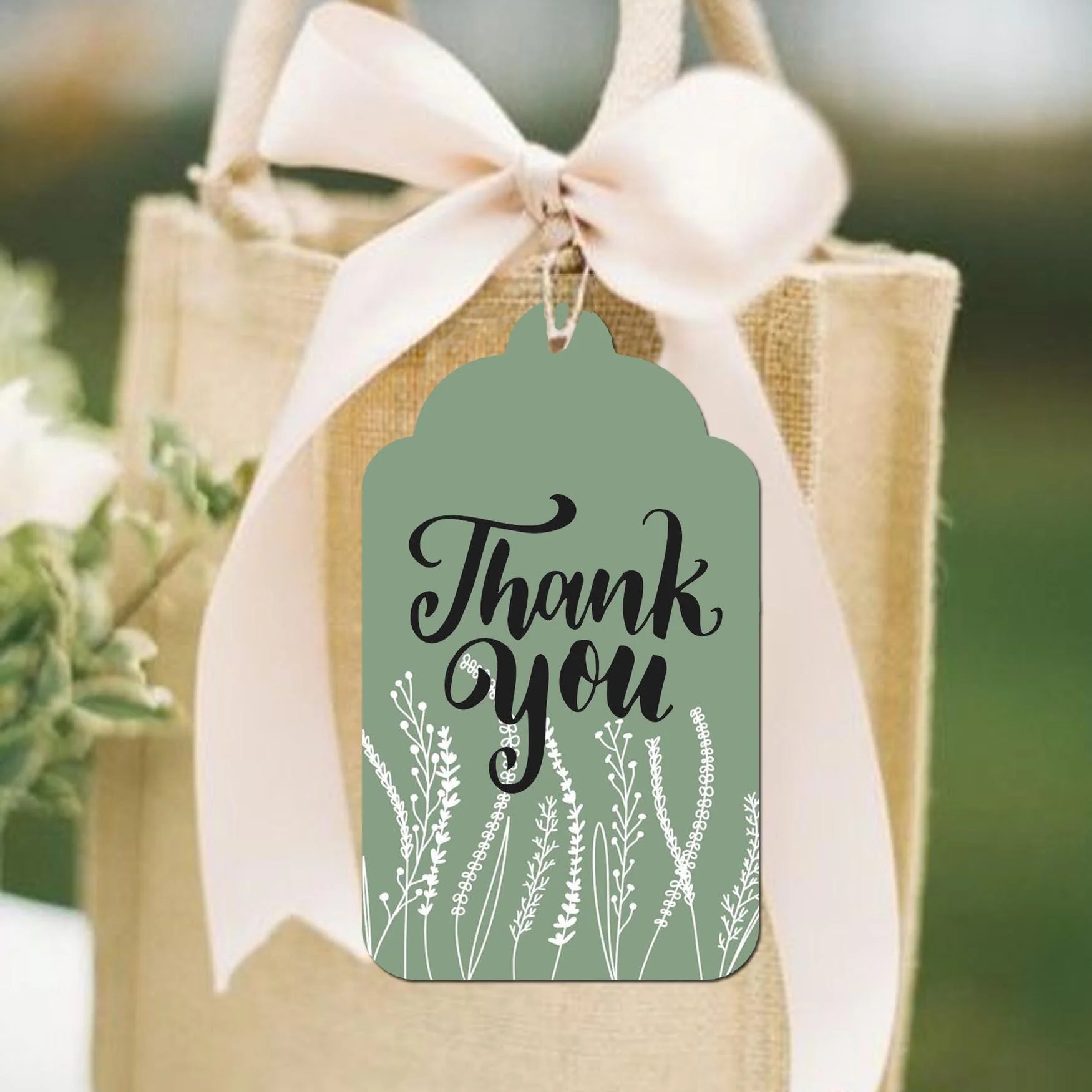 Personalised Thank You Cards - Zen In Green - Set of 15 - Image 2