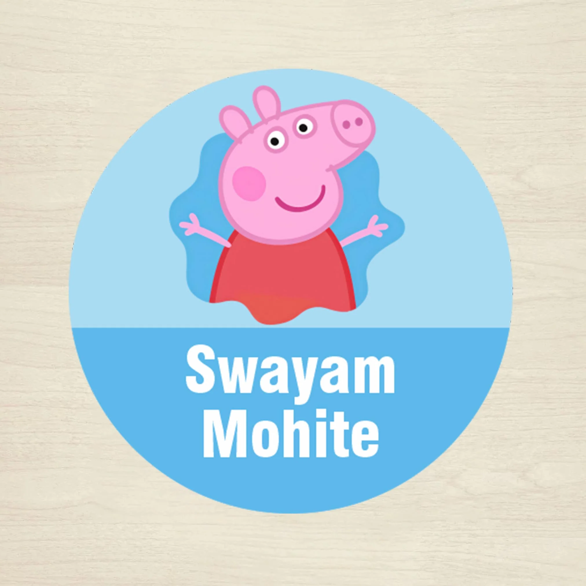 Personalised Waterproof Round Labels & Stickers for Kids - CARTOON CHARACTERS - Image 14