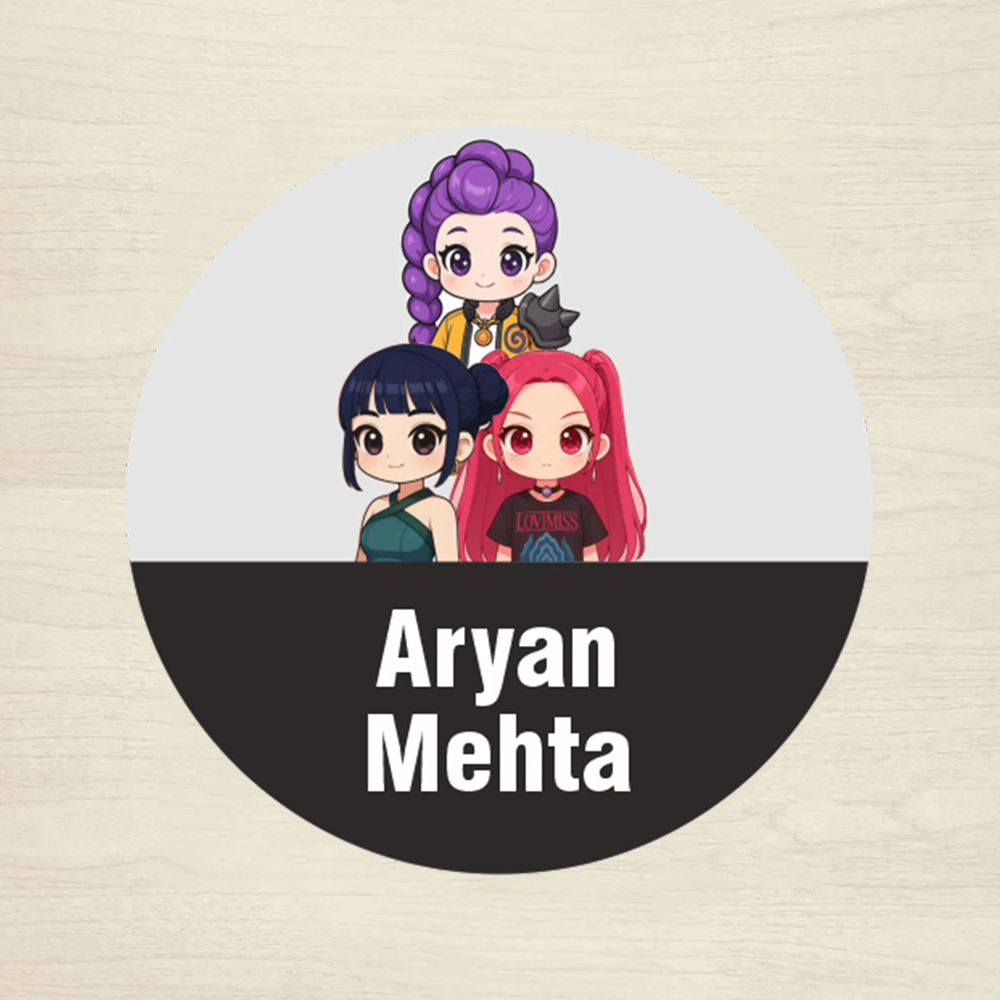 Personalised Waterproof Round Labels & Stickers for Kids - CARTOON CHARACTERS - Image 16