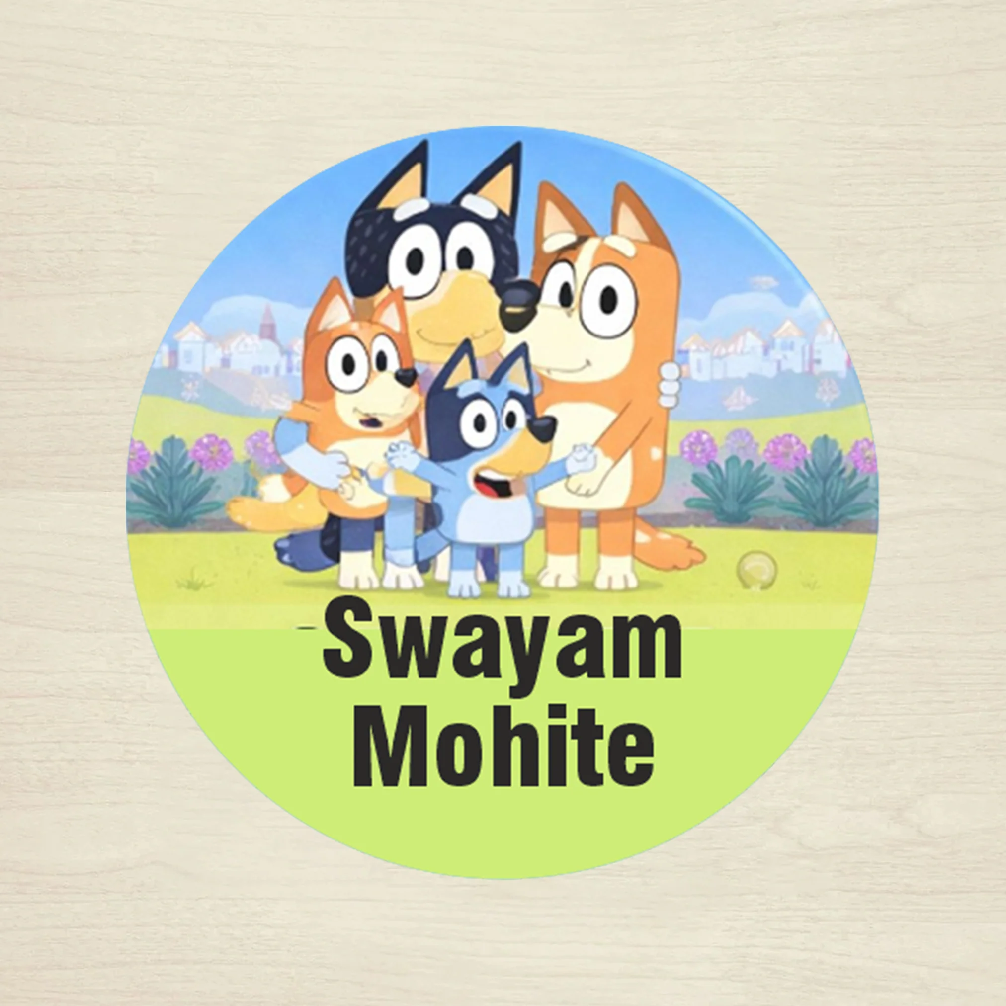Personalised Waterproof Round Labels & Stickers for Kids - CARTOON CHARACTERS - Image 3