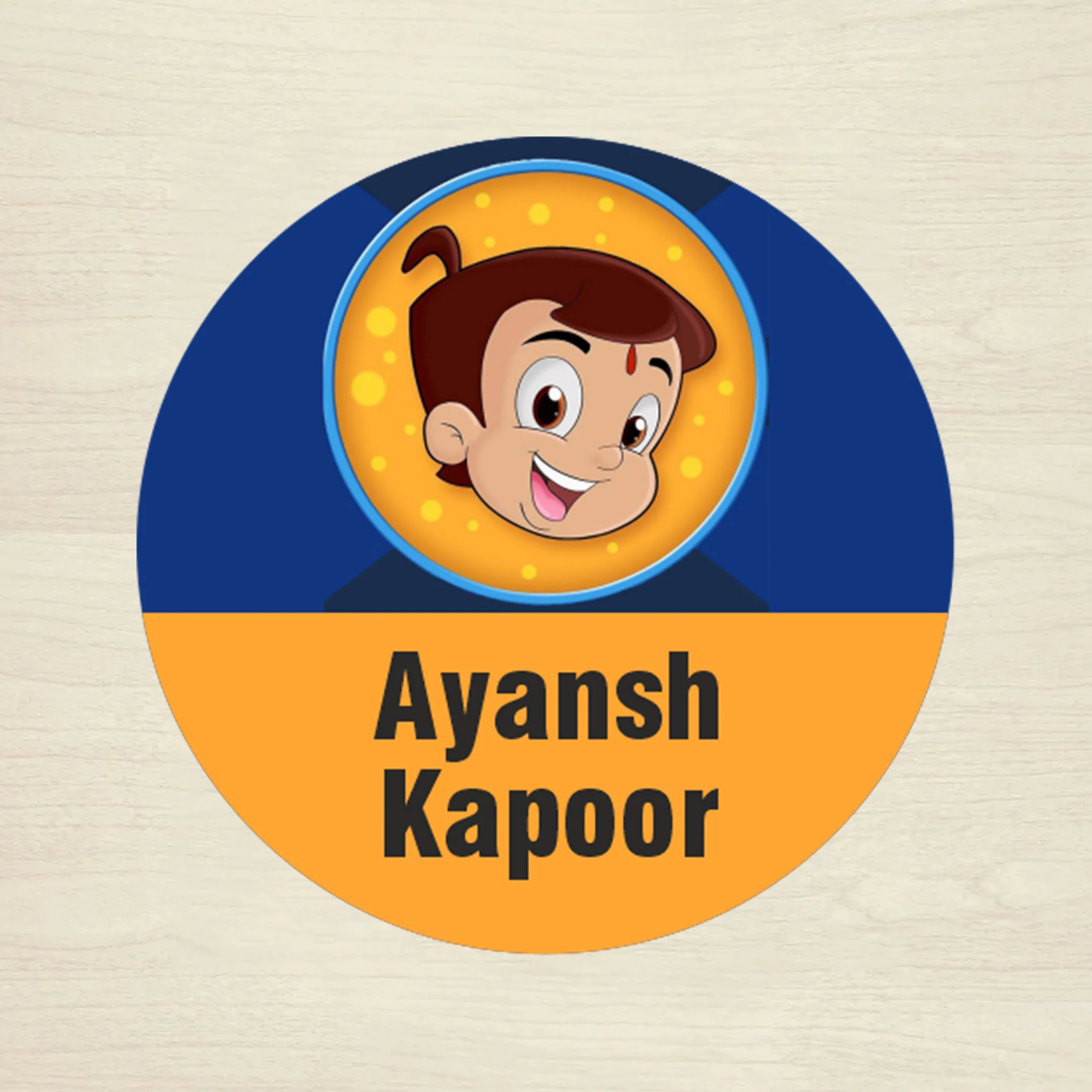 Personalised Waterproof Round Labels & Stickers for Kids - CARTOON CHARACTERS - Image 4