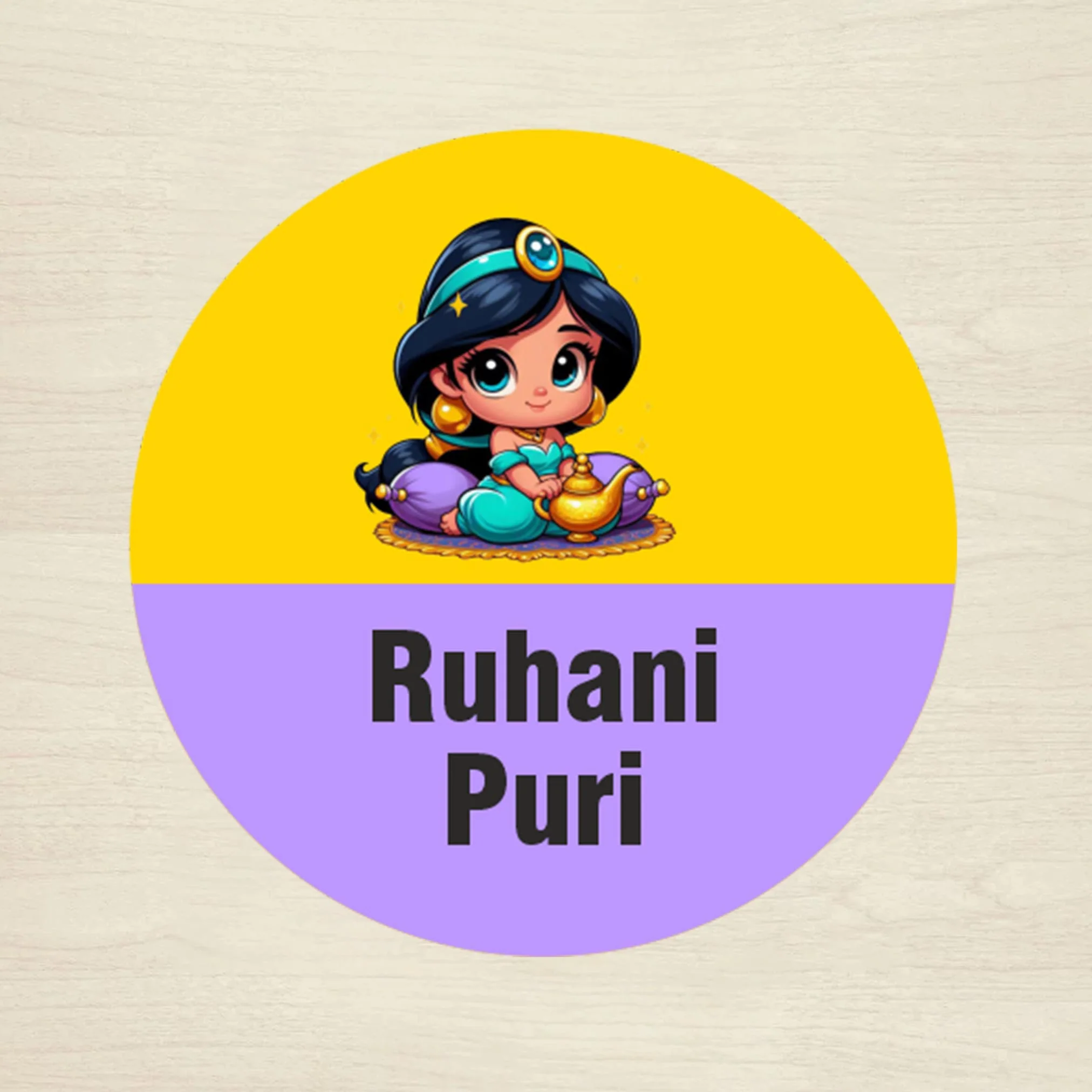 Personalised Waterproof Round Labels & Stickers for Kids - GIRLS & PRINCESSES - Image 11
