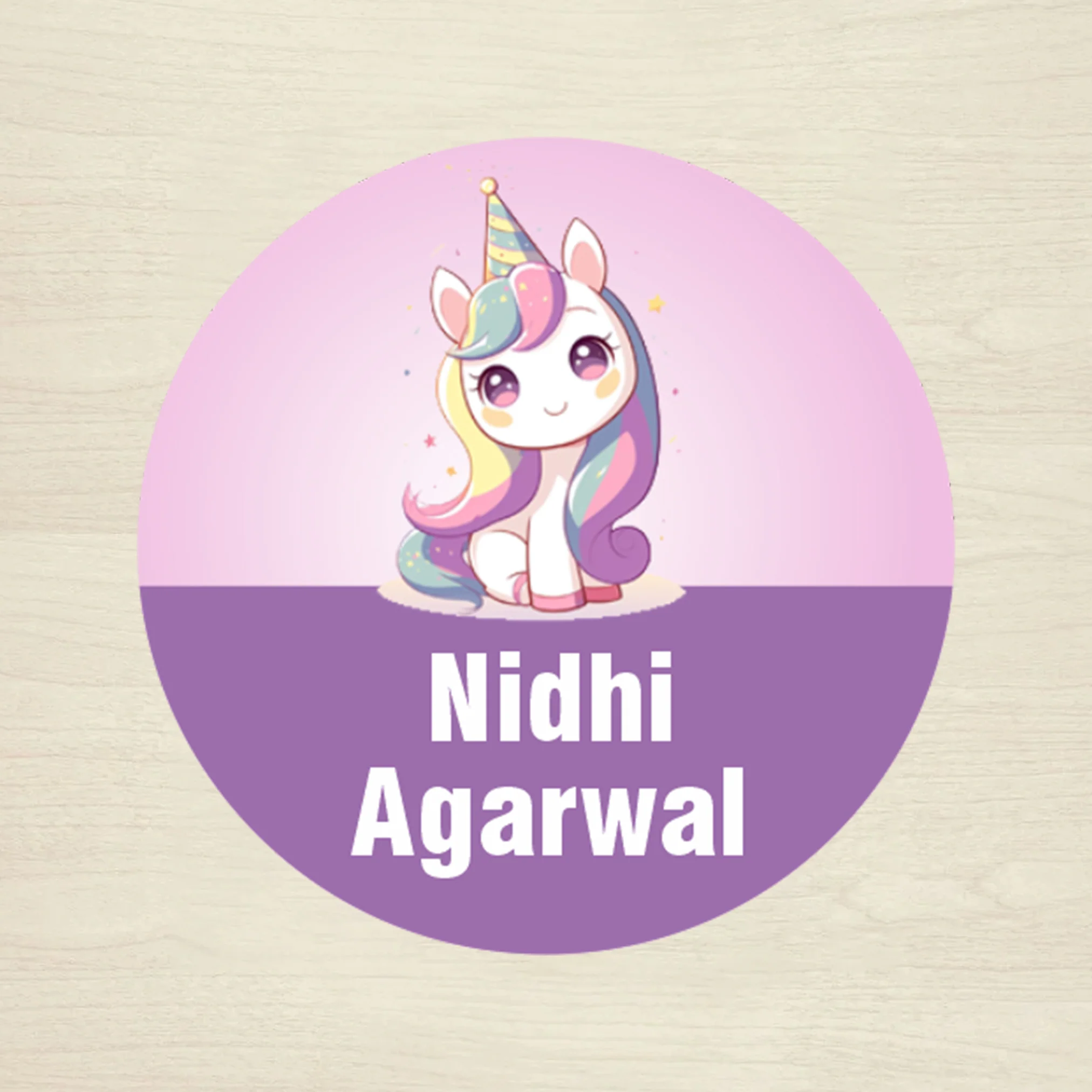 Personalised Waterproof Round Labels & Stickers for Kids - GIRLS & PRINCESSES - Image 12