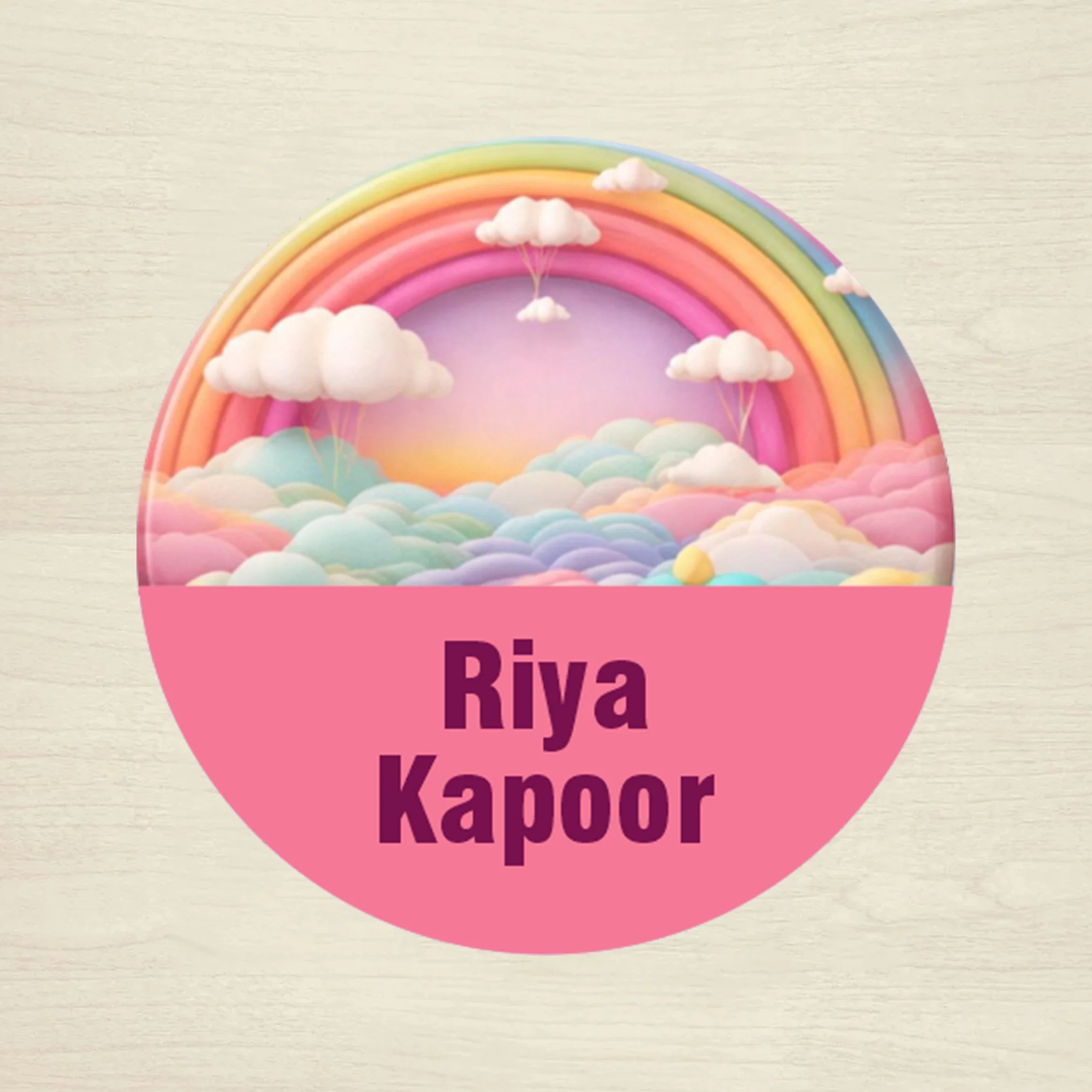 Personalised Waterproof Round Labels & Stickers for Kids - GIRLS & PRINCESSES - Image 16