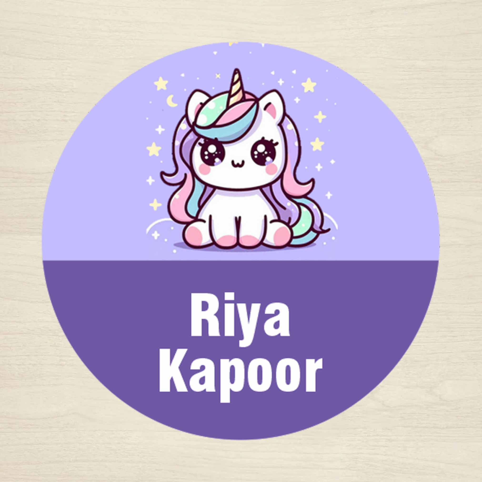 Personalised Waterproof Round Labels & Stickers for Kids - GIRLS & PRINCESSES - Image 18