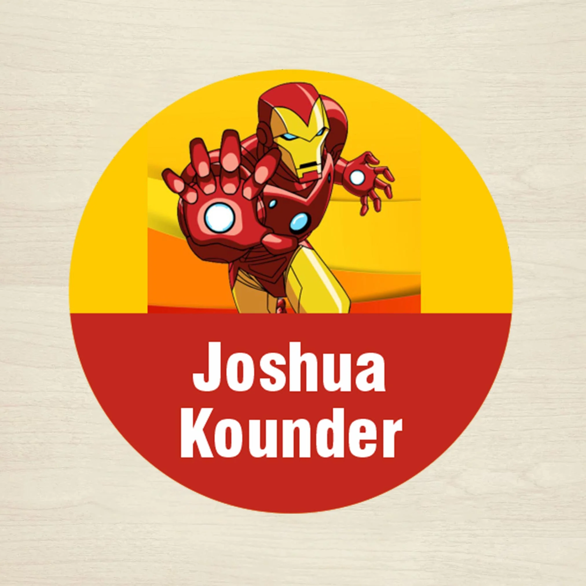 Personalised Waterproof Round Labels & Stickers for Kids - SUPERHEROES - Image 6