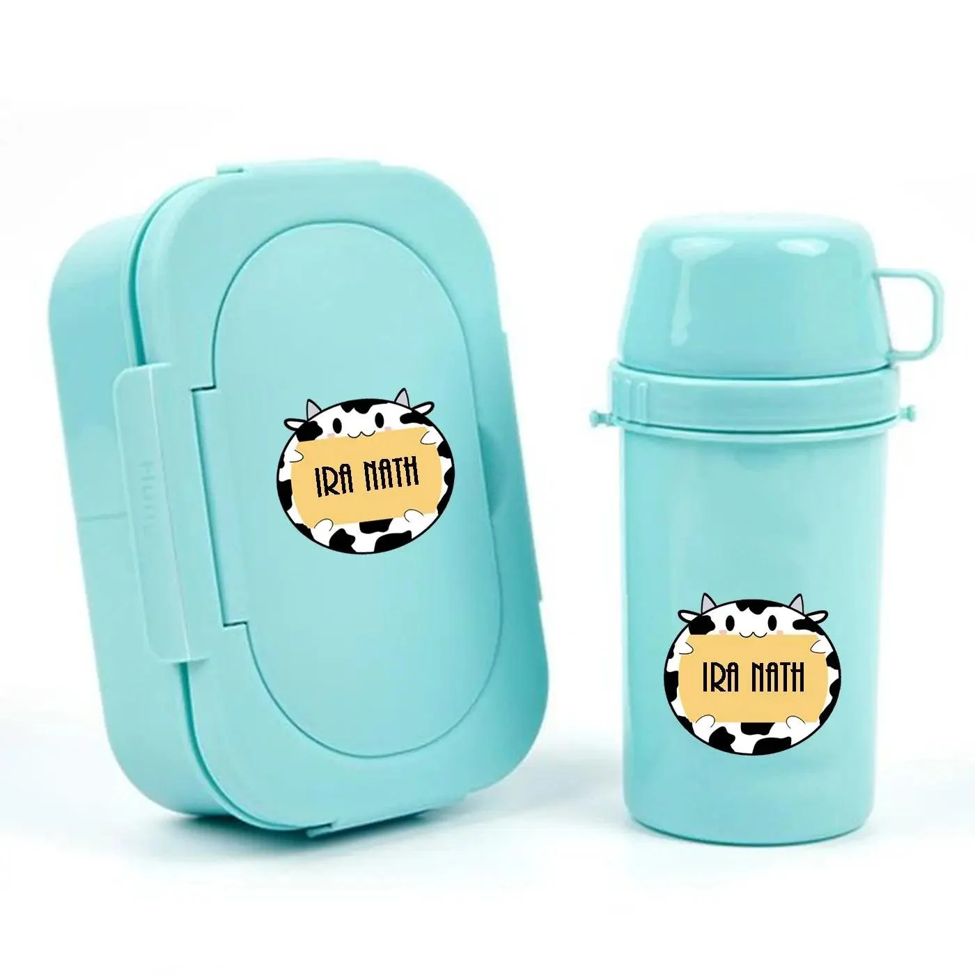 Waterproof Personalised Custom Shape Stickers - Cute Cow Shape - Set of 25 - Image 3