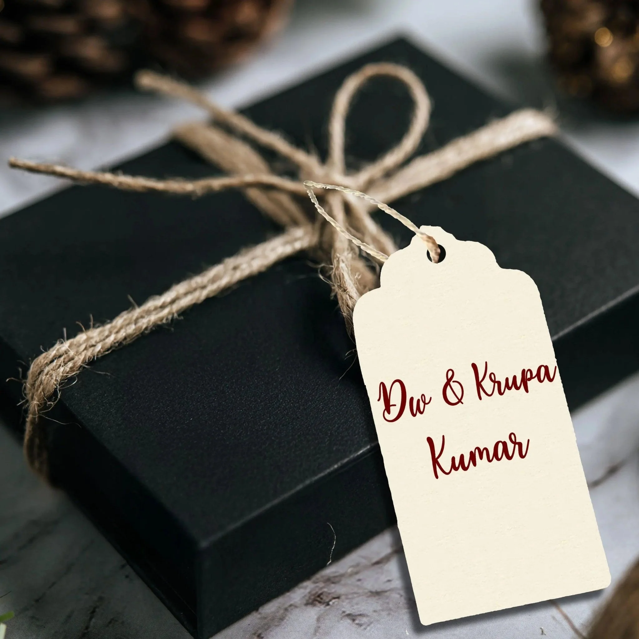 Premium Personalised Gift Tags - Golden Blossom - Set of 15 - Image 2