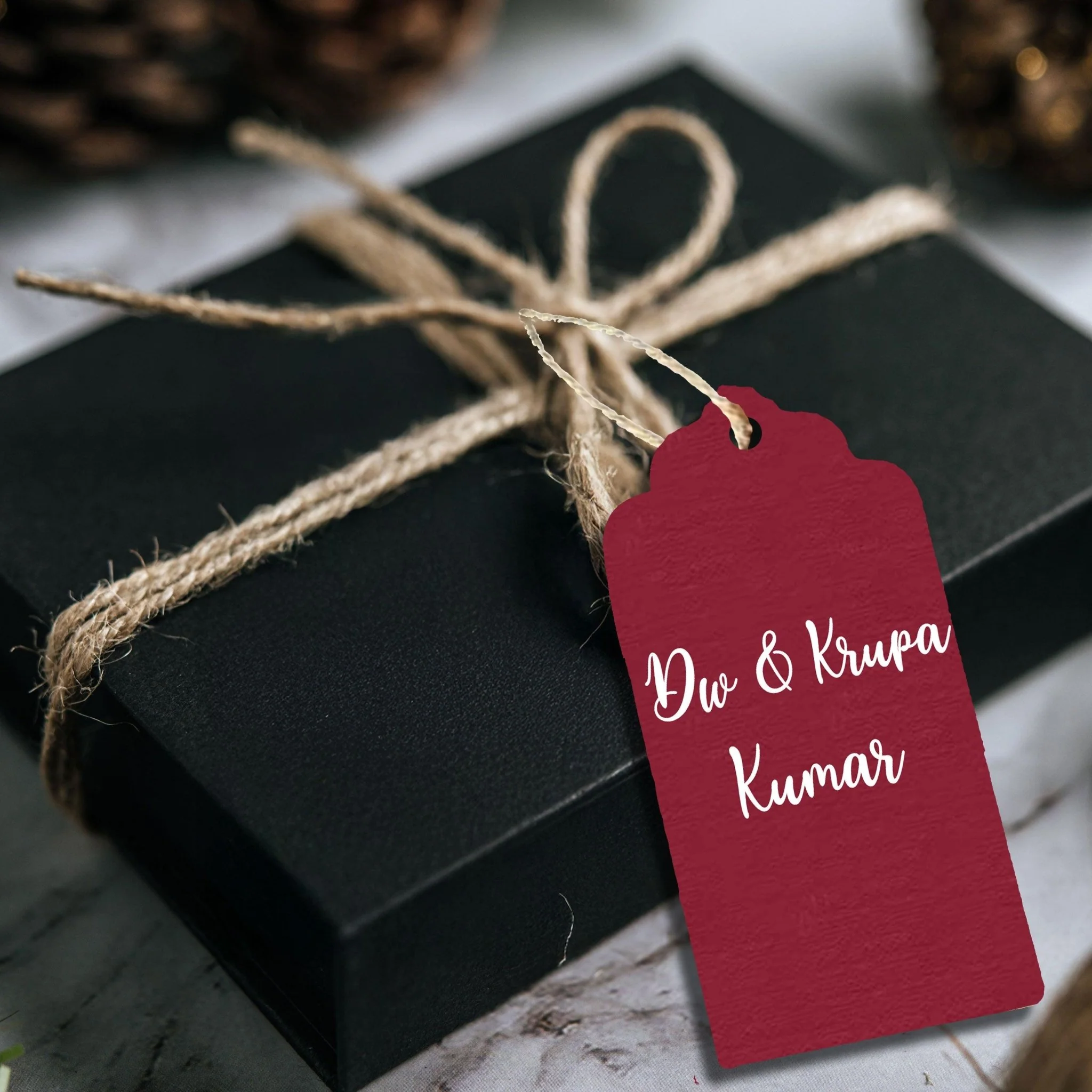 Premium Personalised Gift Tags - Rouge Temple Bells - Set of 15 - Image 2