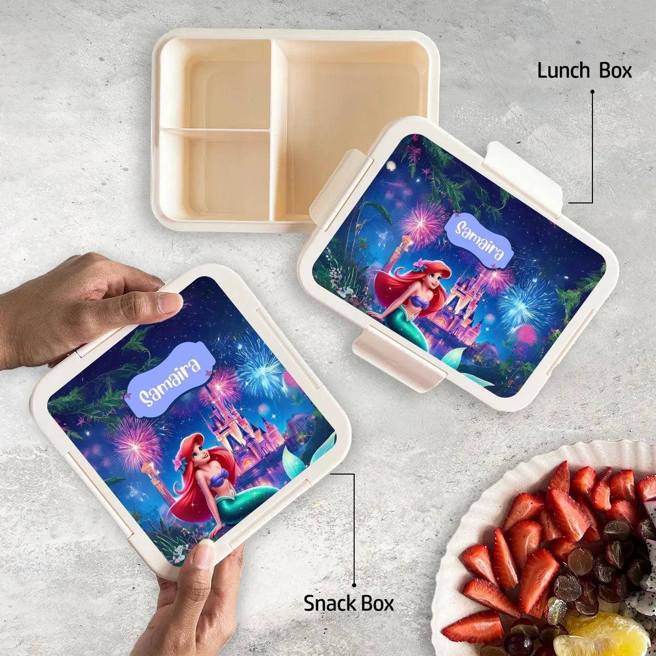 Custom Snack Box & Lunch Box for kids - Princess Ariel design - Image 5