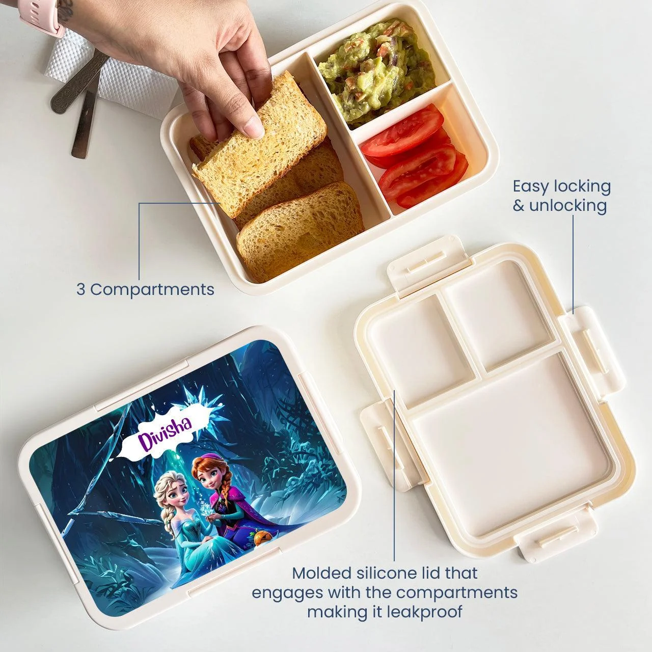 Custom Snack Box & Lunch Box for kids - Frozen Design - Image 3