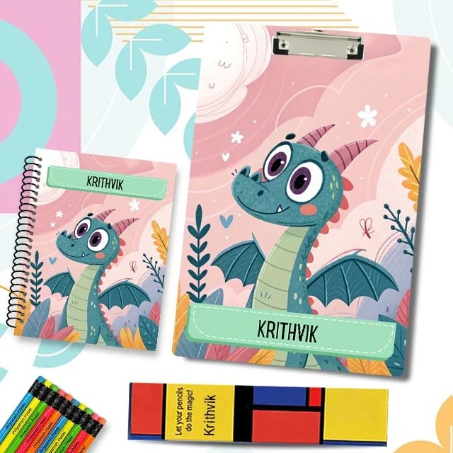 Personalised Stationery Combo - Examboard, Notebook & Doms Pencils - Image 3